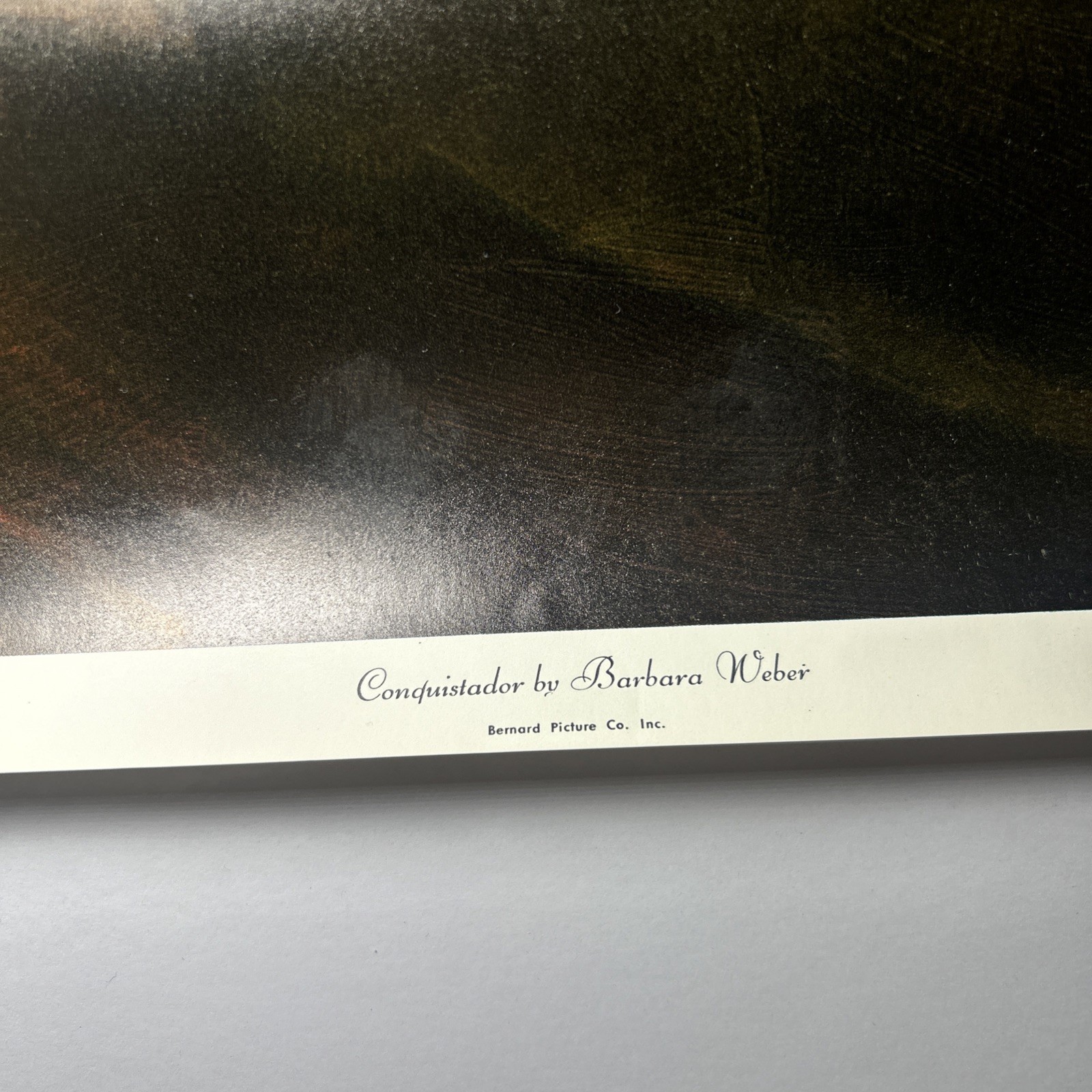 Large Barbara Weber Vintage 1960s Conquistador Signed Print Lithograph Vintage