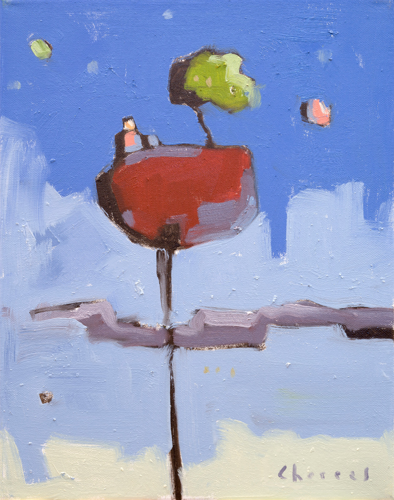 Surreal Landscape Original Oil Painting OOAK Abstract 11×14 Aldo Cherres Art