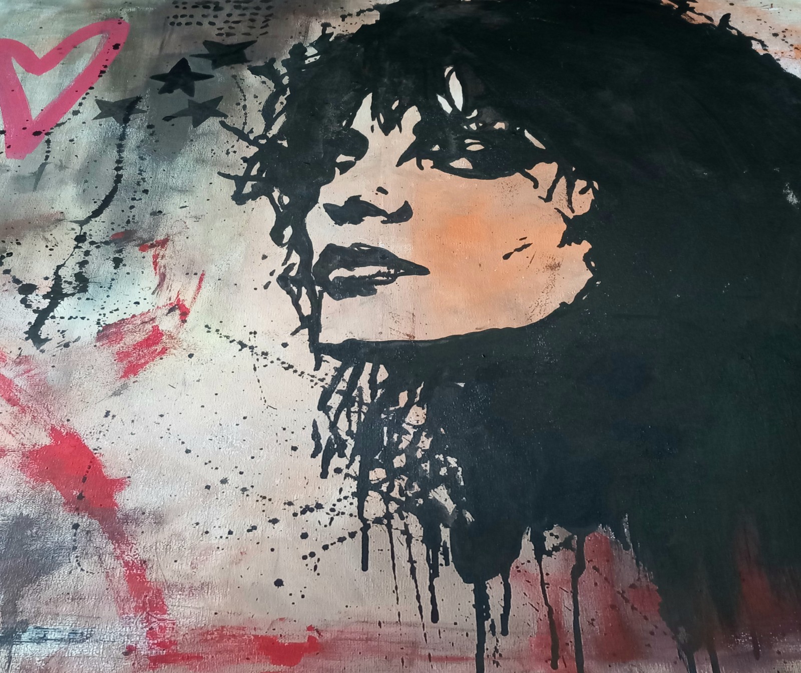 Original painting unique signed abstract modern art painting picture Nina Hagen