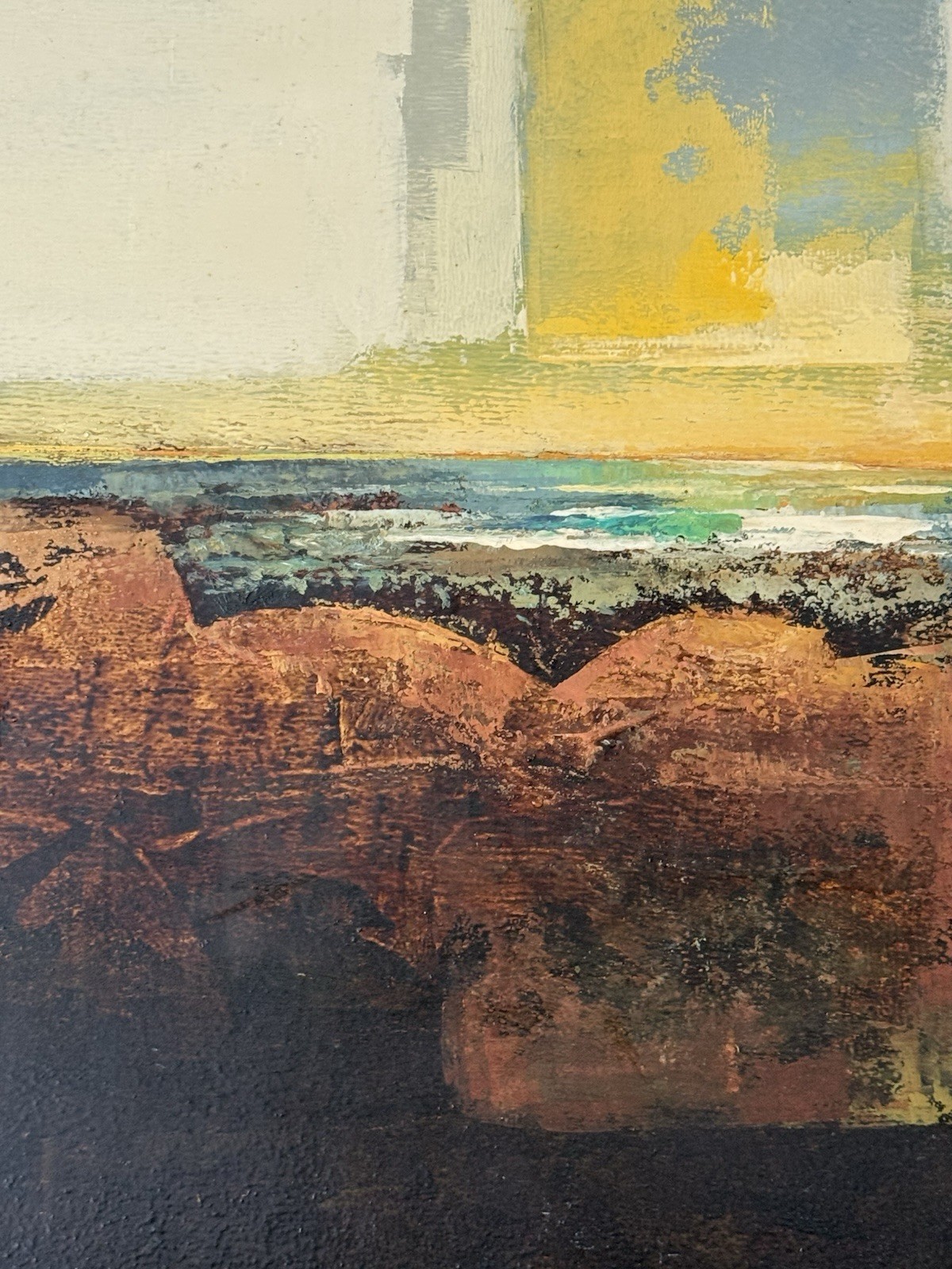 LAWRENCE HARRIS VINTAGE MODERN ABSTRACT LANDSCAPE OIL PAINTING COLORADO SPRINGS