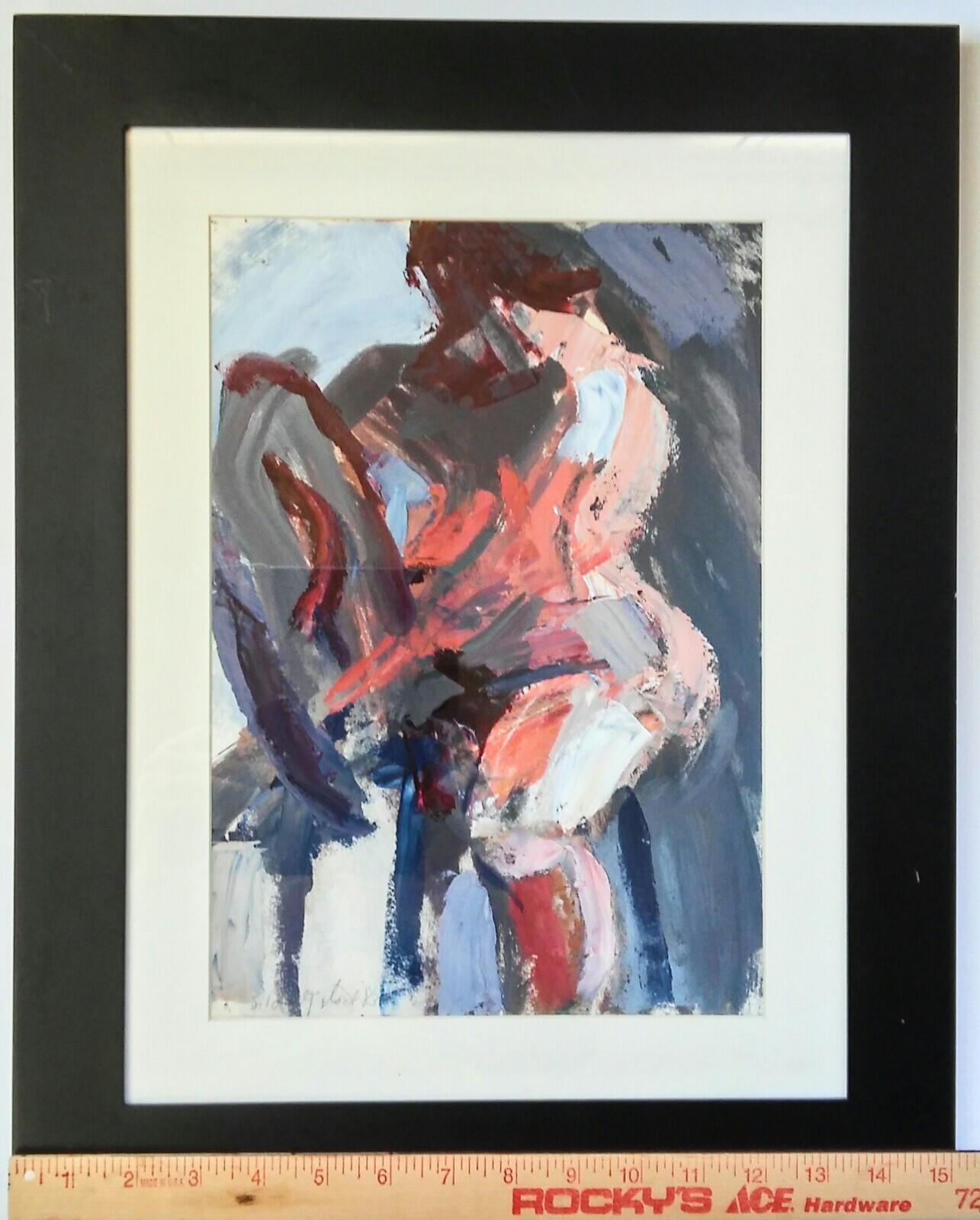 VINTAGE 83′ COLORFUL IMPRESSIONIST OIL PAINTING~SIGNED~FEMALE-LOOK !