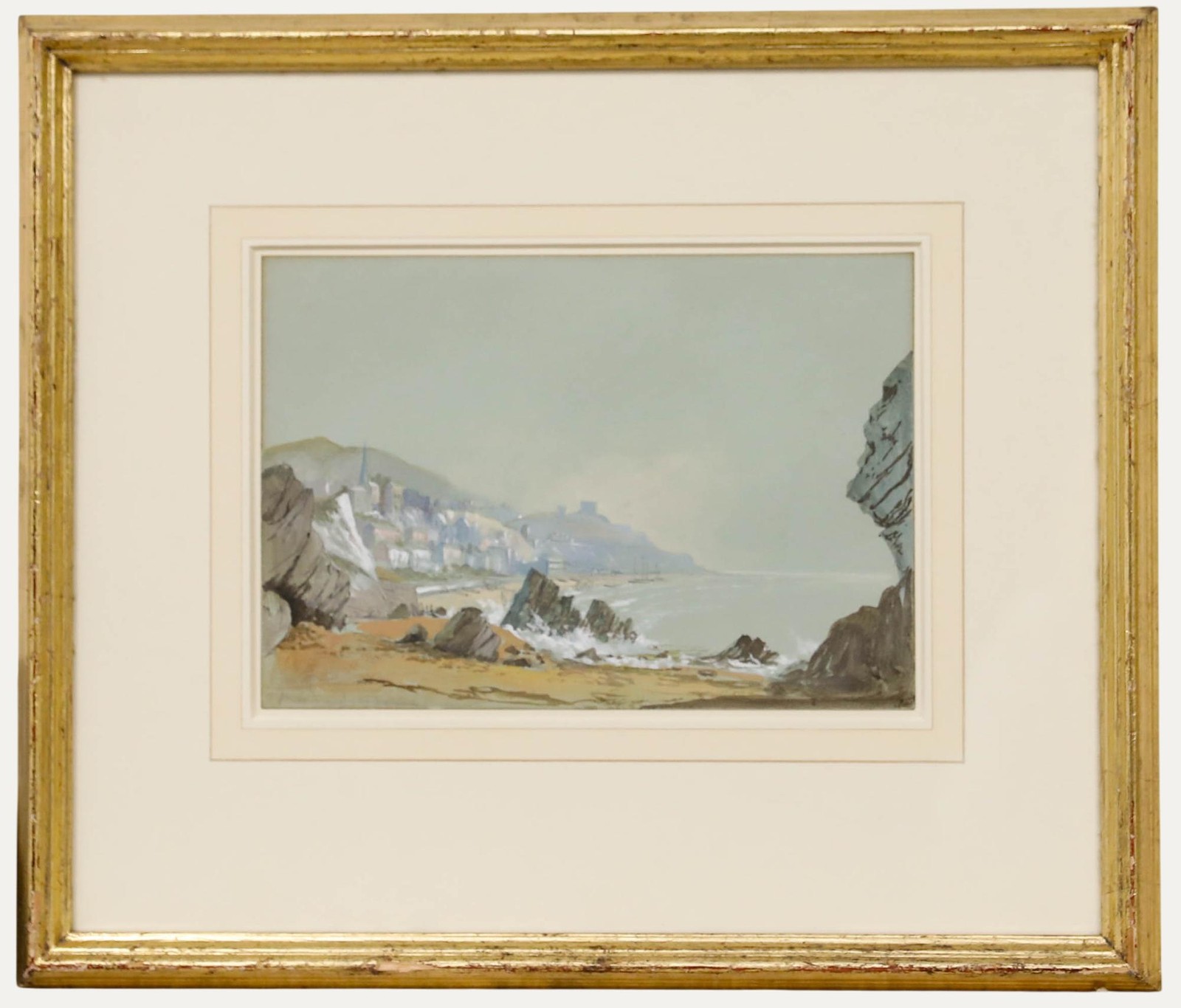 Frederick Clarke (fl.1834-1870) -19thC Watercolour, Ventnor From The West Sands