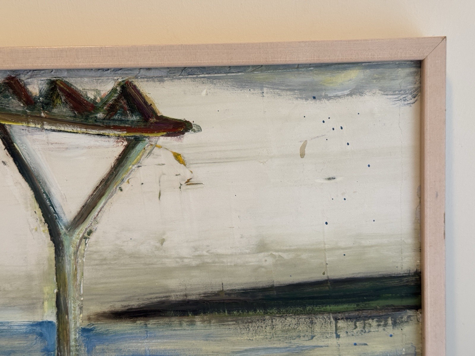 Michael Byron (US, B. 1954) ‘Untitled’ Oil Painting 1984 W/ Gallery Labels
