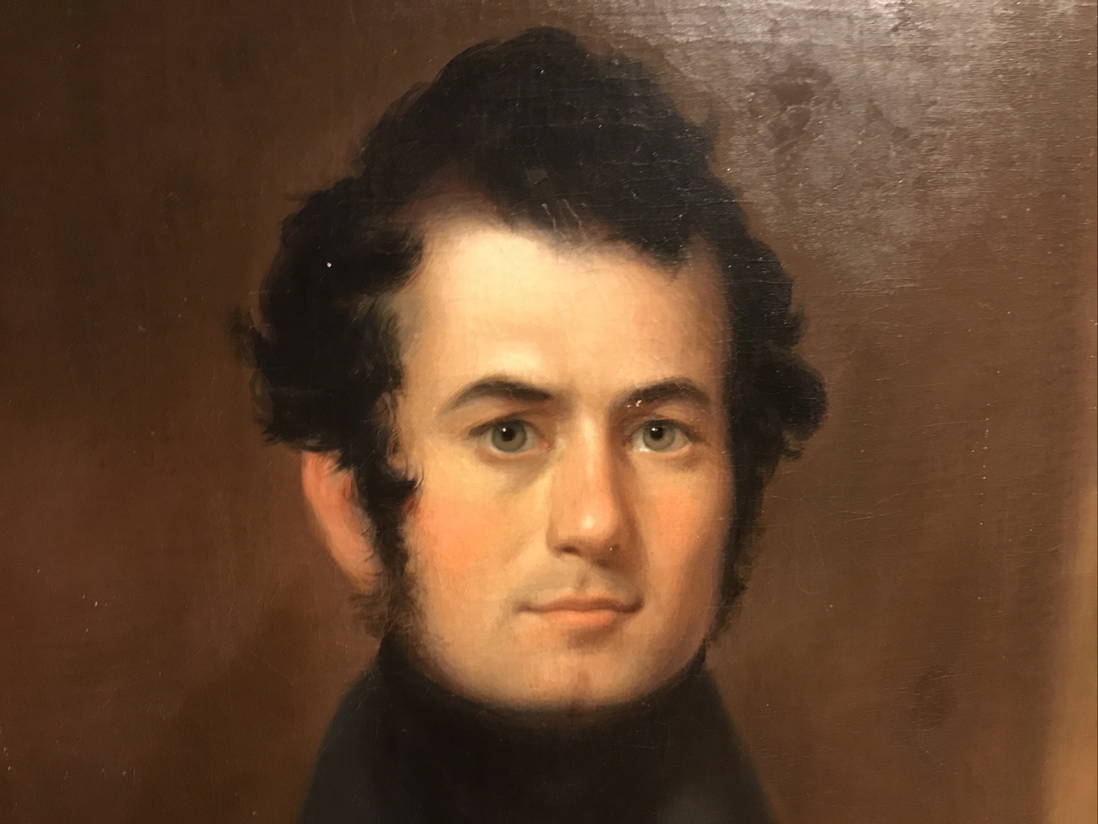 Shepard Alonzo Mount Original Oil Portrait Of Roswell Chamberlain 1836 Unframed