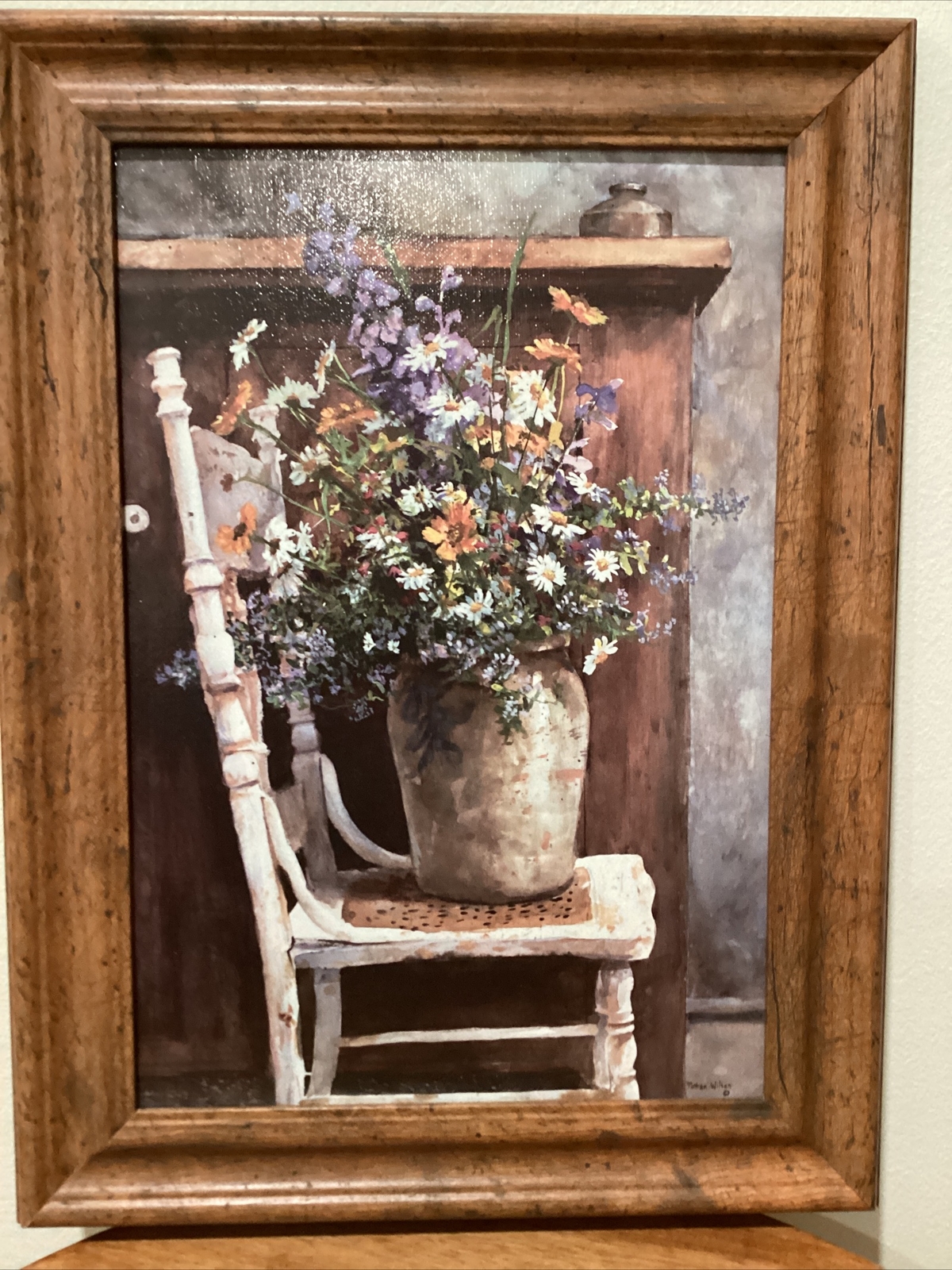 Contemporary American Serigraph on Canvas “MORNING ARRANGEMENT “ Framed