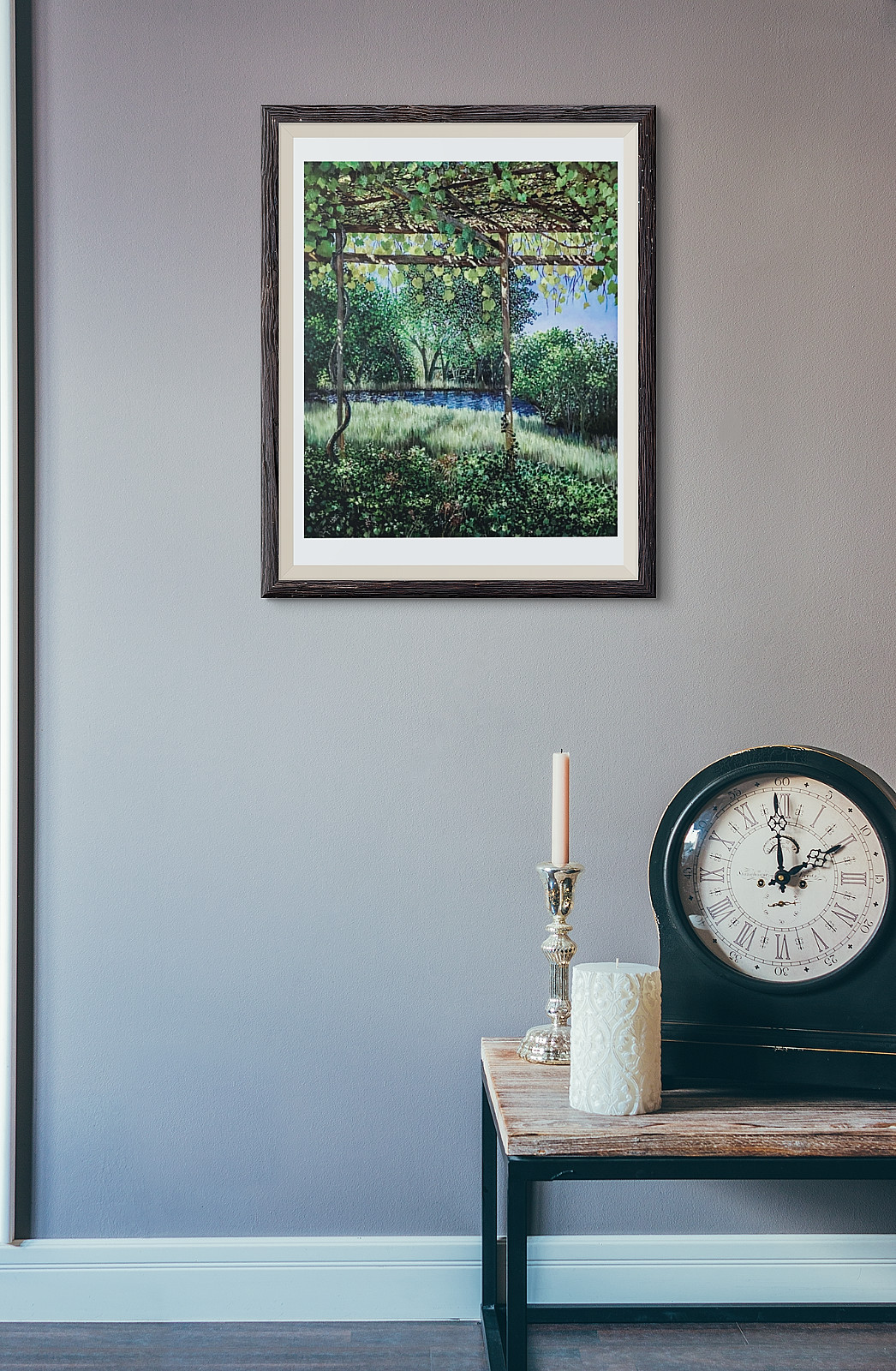 Summer Freshness: Grape Arbor Wall Art–Great Housewarming Gift-Beautify Décor.
