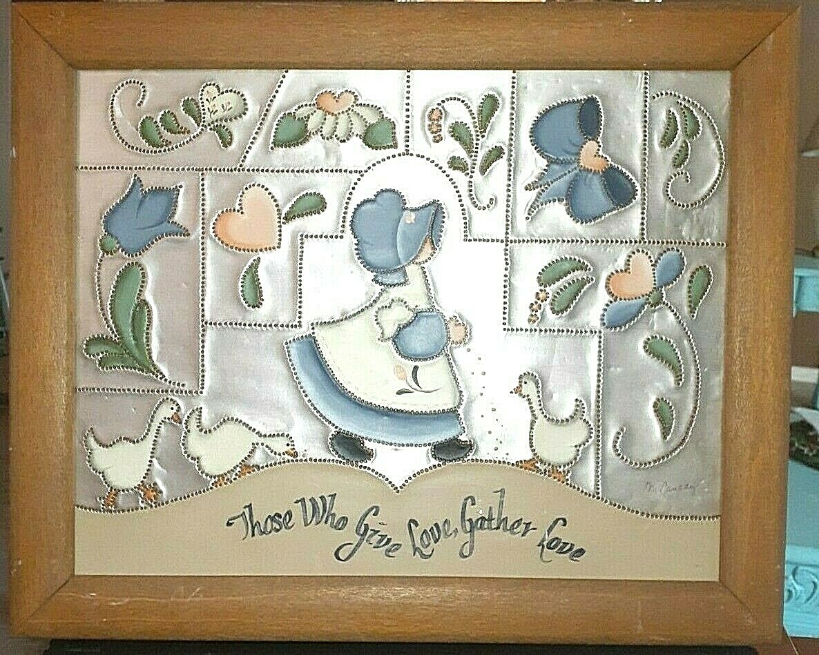 Vintage Art Poke Design Aluminum Foil Painting Inspiring Quote Wall Art 16″x14″