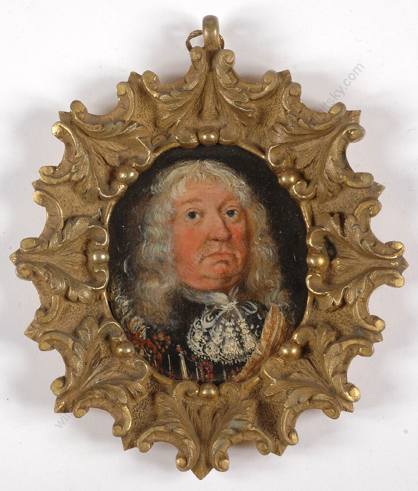 «Portrait of the Austrian architect Beer», oil on copper miniature, ca.1700 (m)