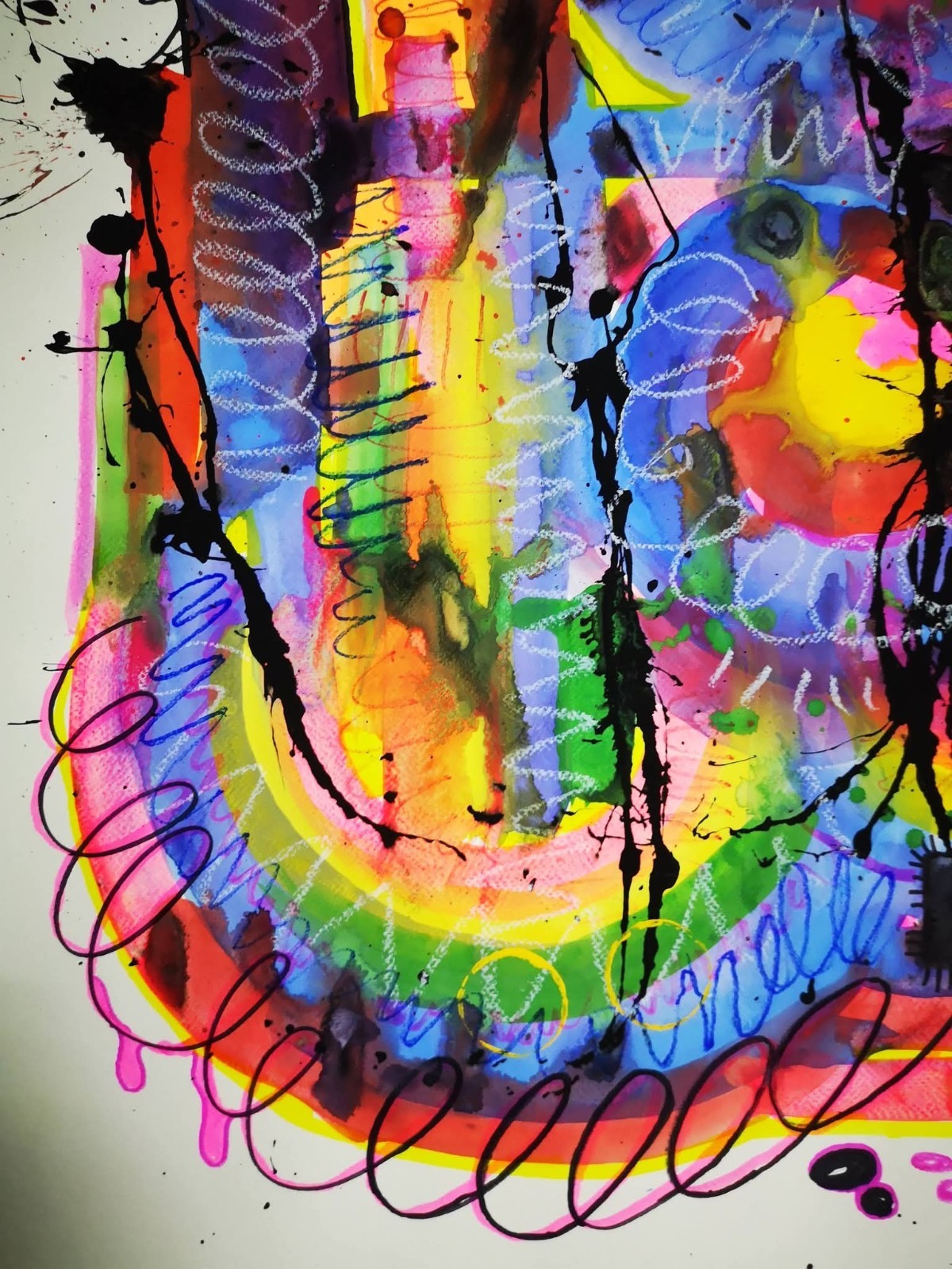 Painting Abstract Artwork Acrylic on paper 58cmx78cm