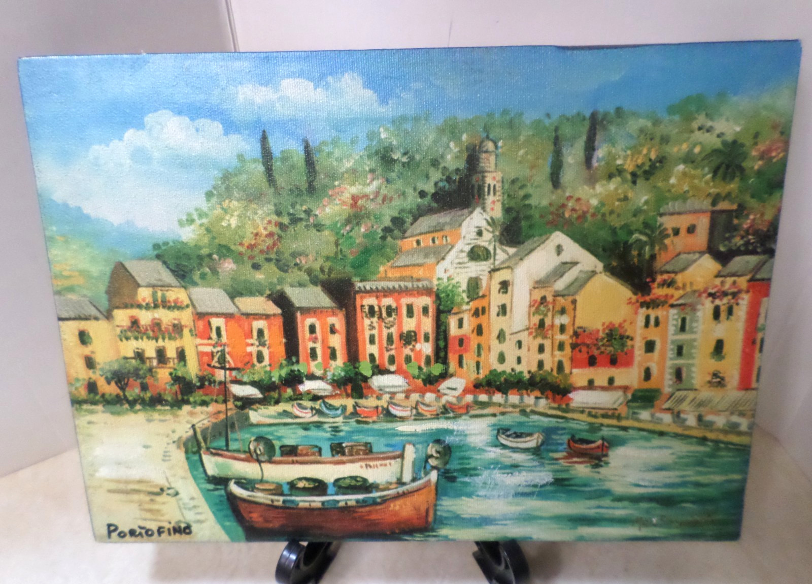 Original Oil Painting By Mara Sanguineti/Italian Riviera