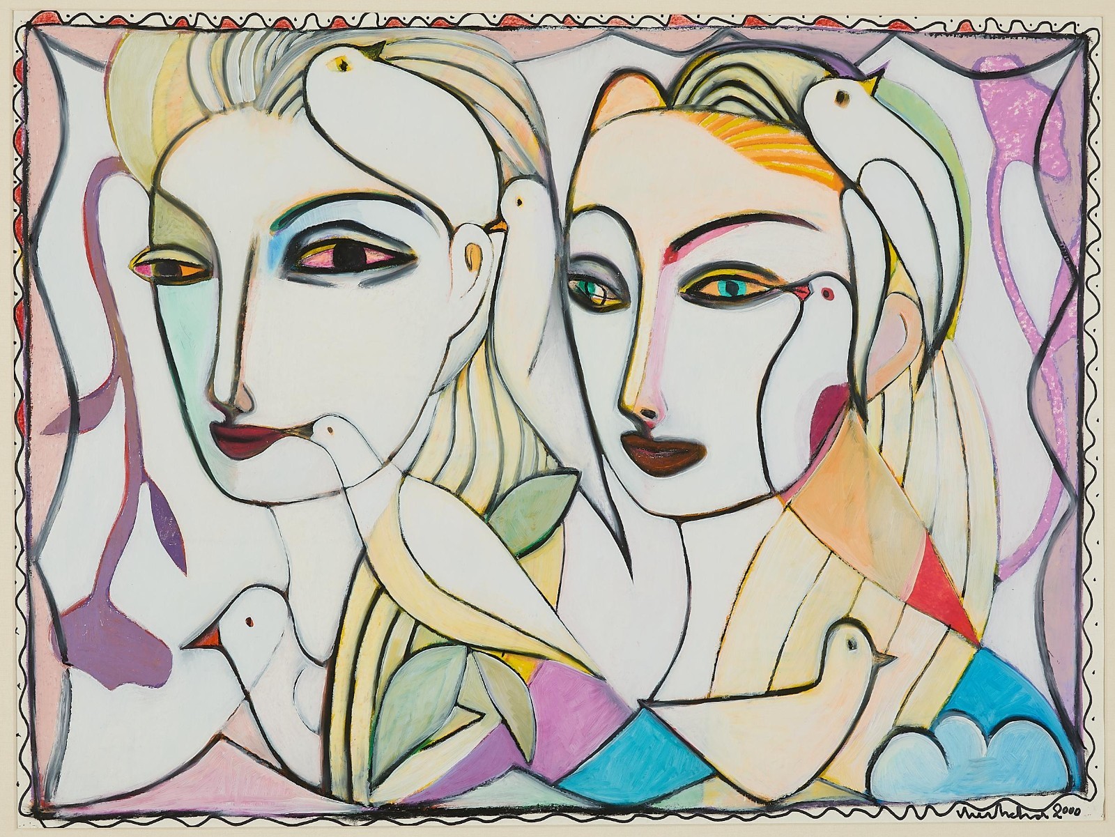 Rare Original Work by Renowned Ukrainian Artist Leon Hushcha (2000)