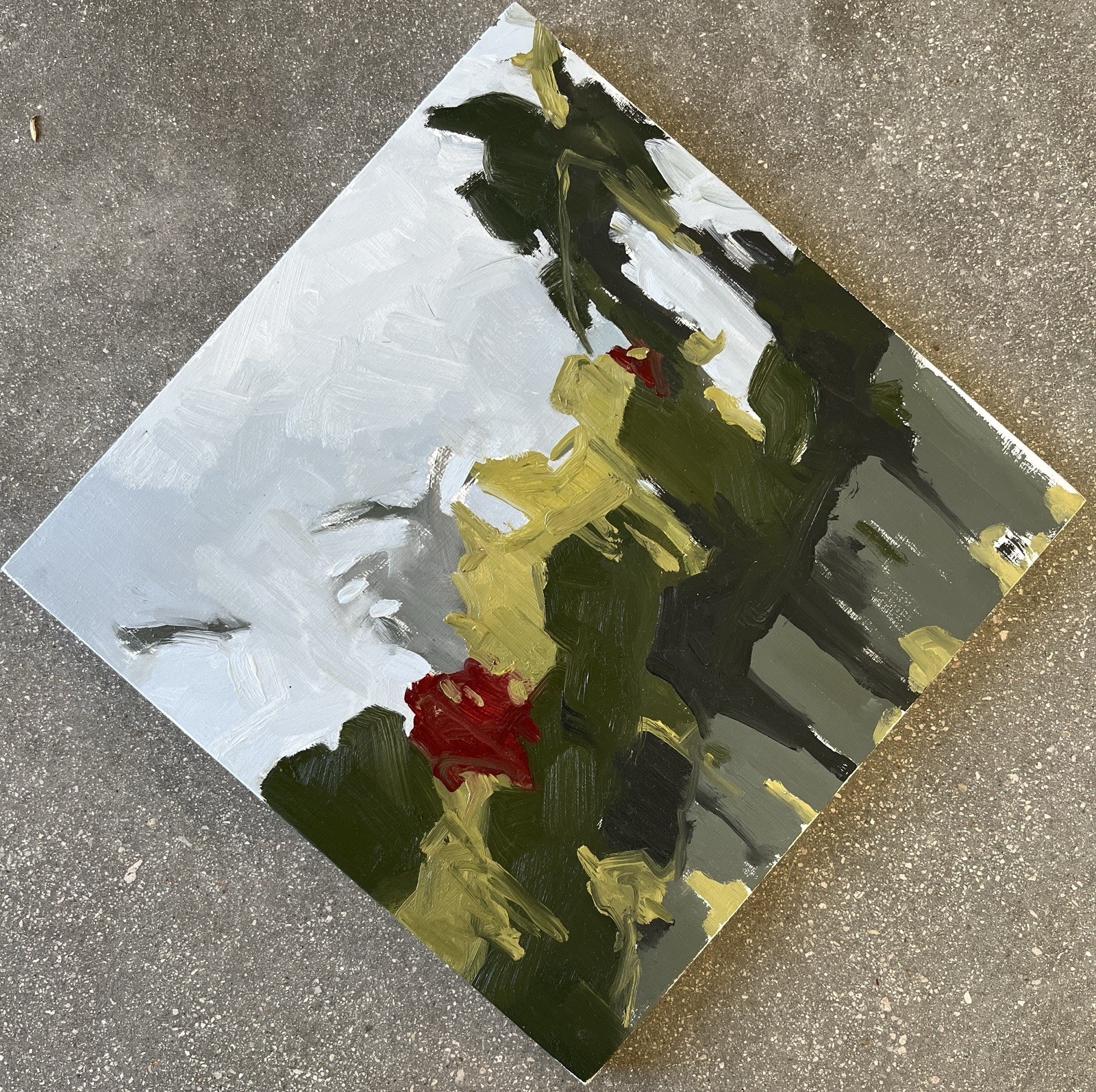 Modern Abstract Landscape One of Kind Fine Art Signed Oil Painting