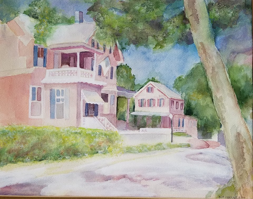 Painter Suzanne Obrand, Holocaust Survivor, Watercolor Painting «Key West»