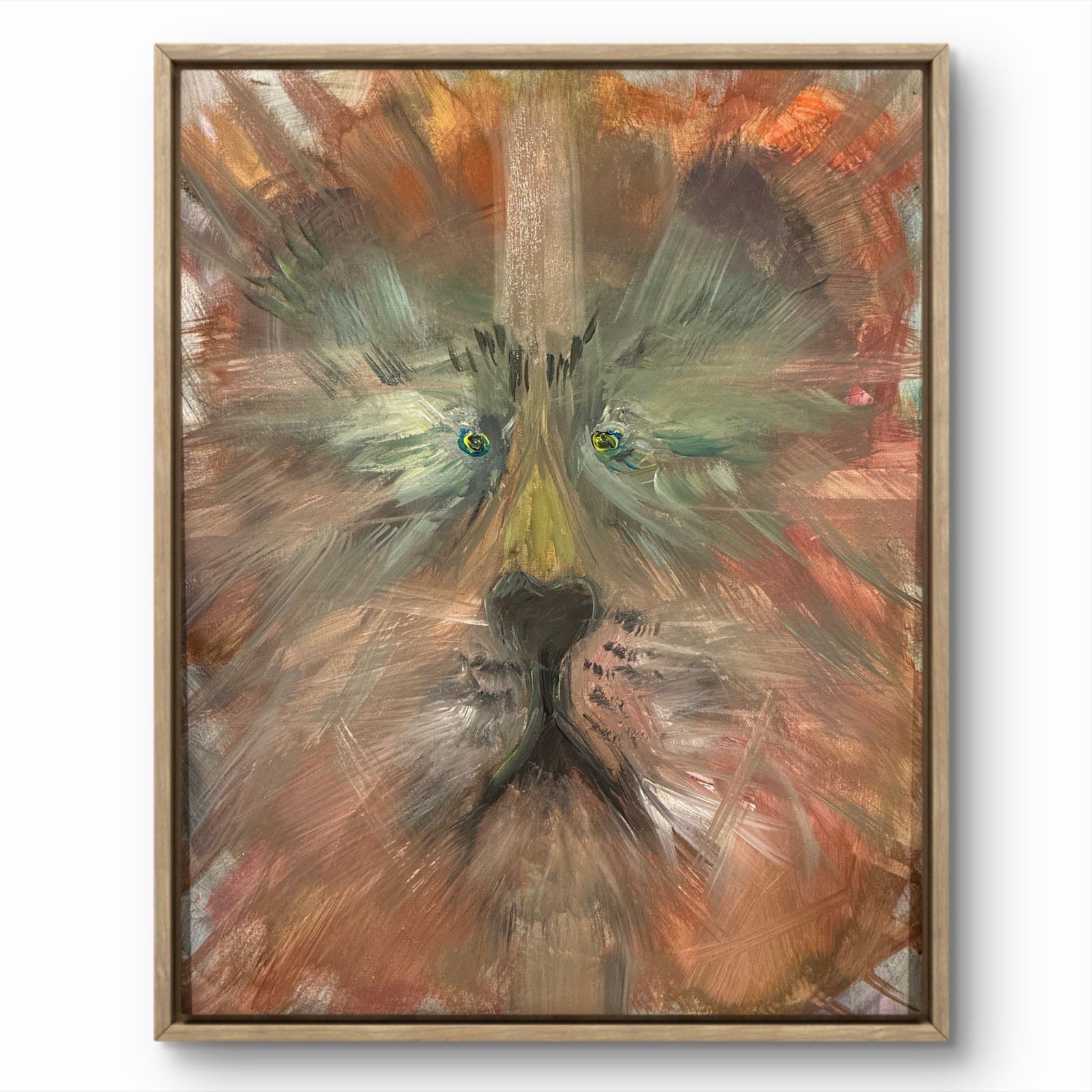 BLESSED#1510 Lion Eyes 20×16 Original Art Canvas Acrylic