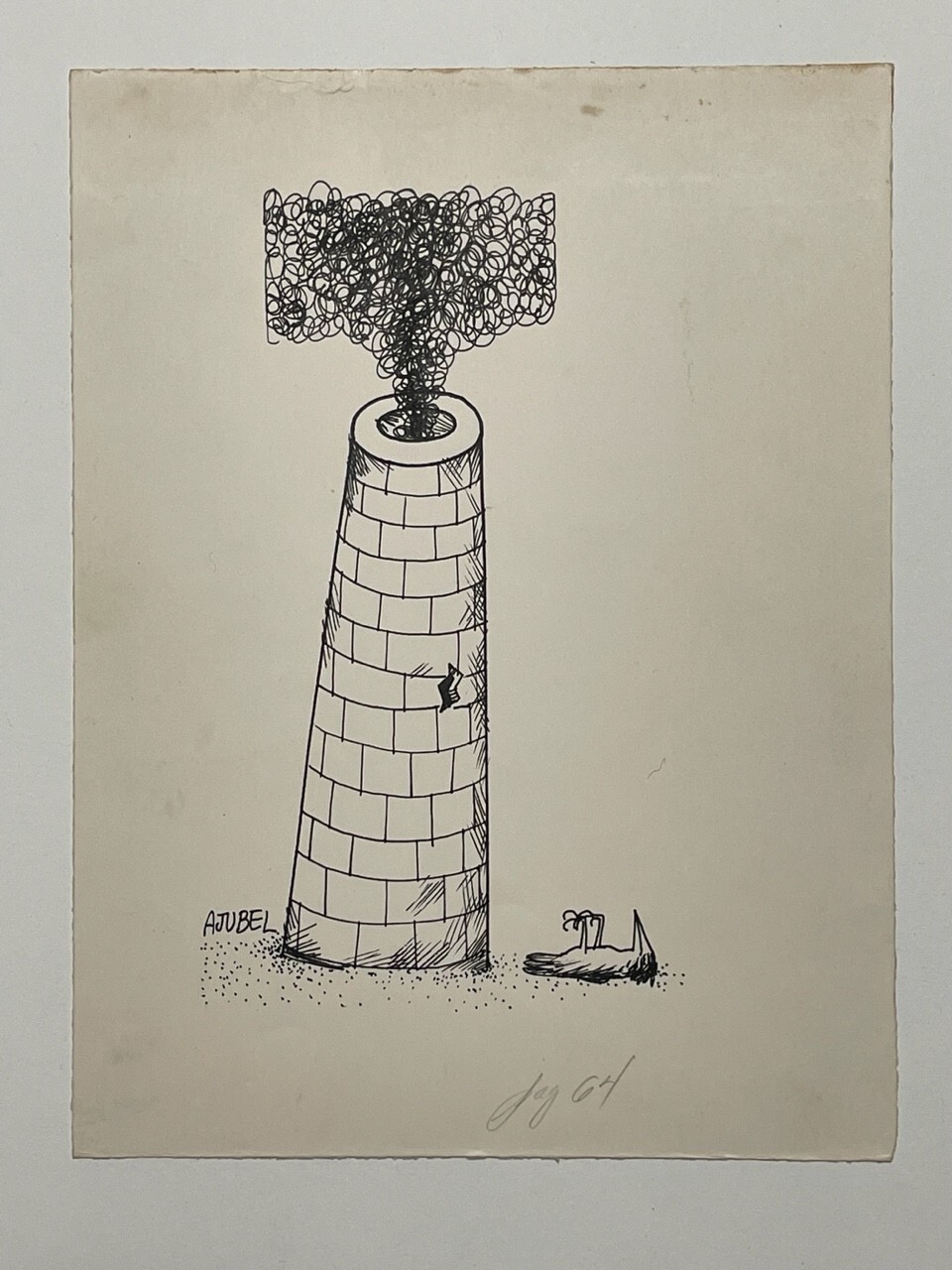ALBERTO MORALES (AJUBEL). Cuban Artist. Illustrator and Designer Ink / Cardboard