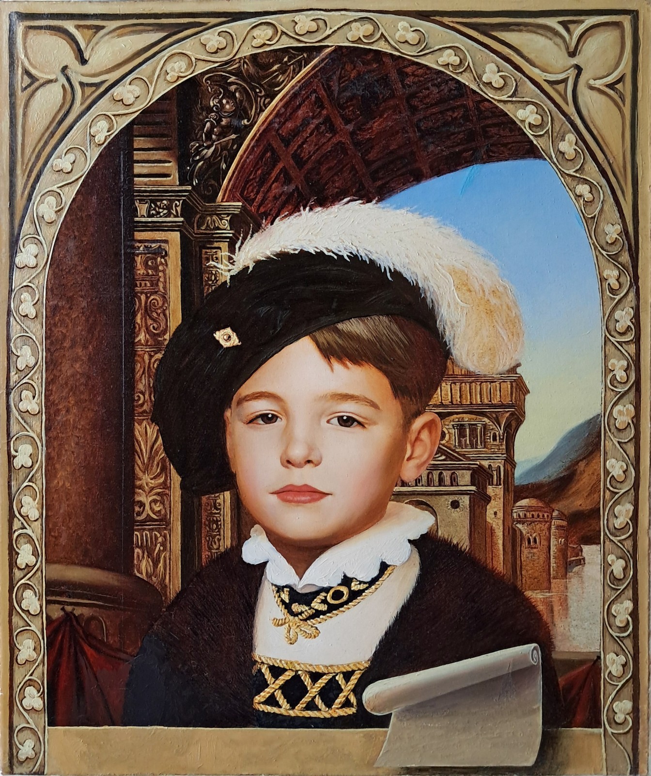 Young Nobleman – Original Oil Painting 24×20 in | Historical Portrait by Arseni