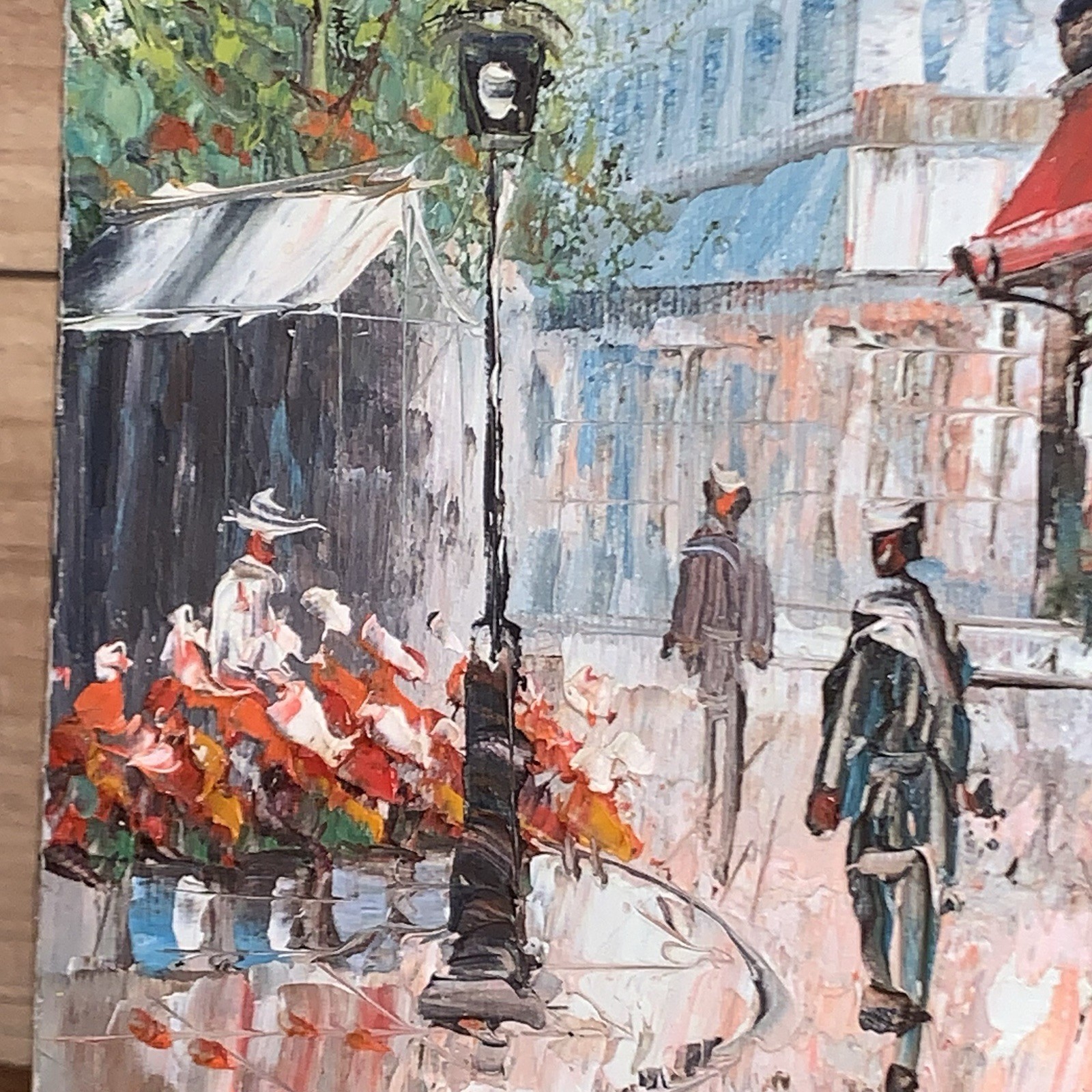 Caroline Burnett (1877-1950) Paris Eiffel on Canvas Original Oil Painting Signed