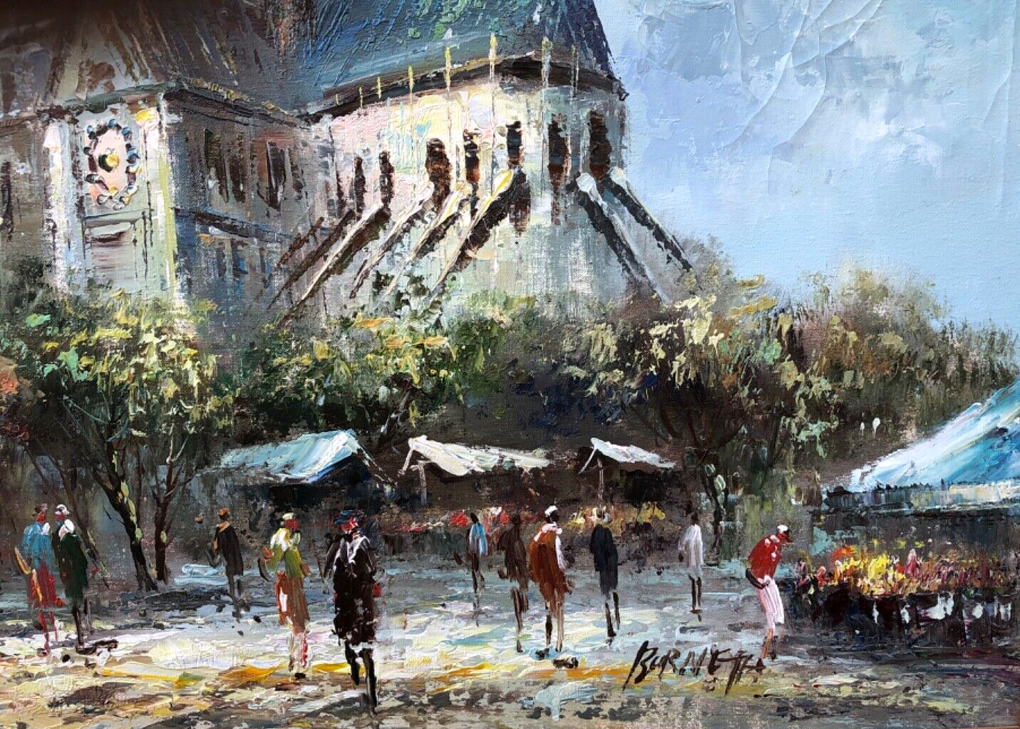 Caroline C Burnett (1877-1950), Original Impressionistic Oil Painting. Signed
