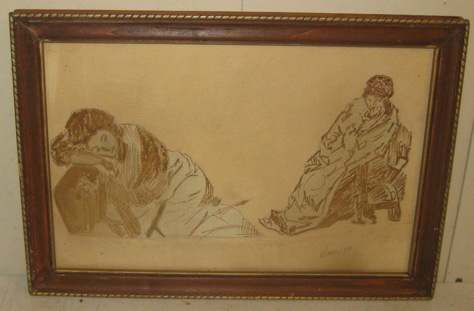 VINTAGE HAROLD WARNECKE FLORIDA CONTEMPORARY *SIESTA* PAINTING – SARASOTA ARTIST