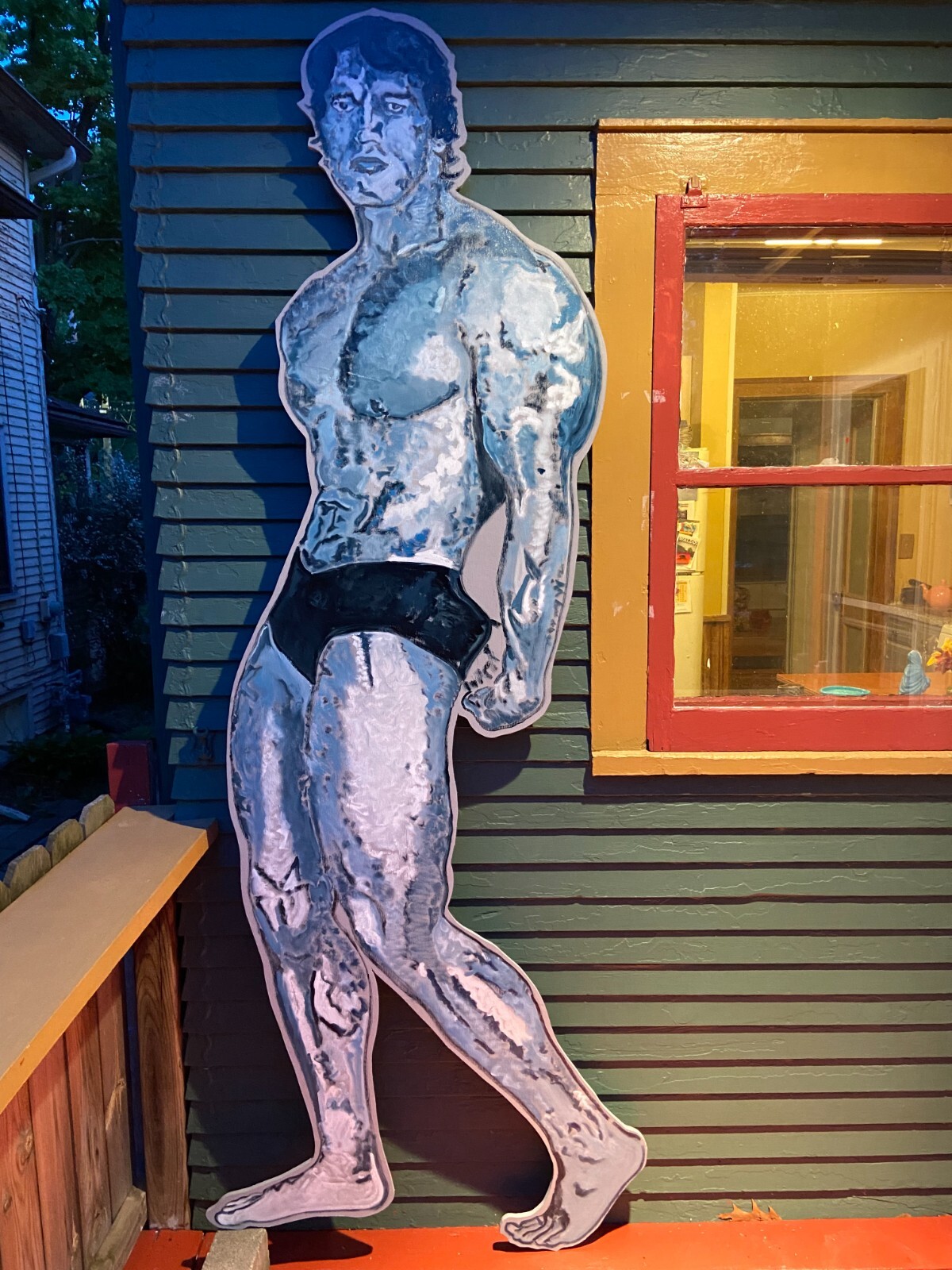 Arnold Schwarzenegger by Robert Mapplethorpe 8 Foot Tall Original Painting