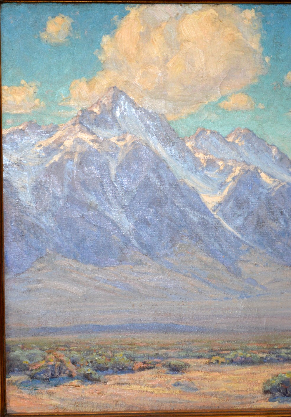 Beautiful desert and mountain landscape by artist Leland S. Curtis (1897 – 1989)