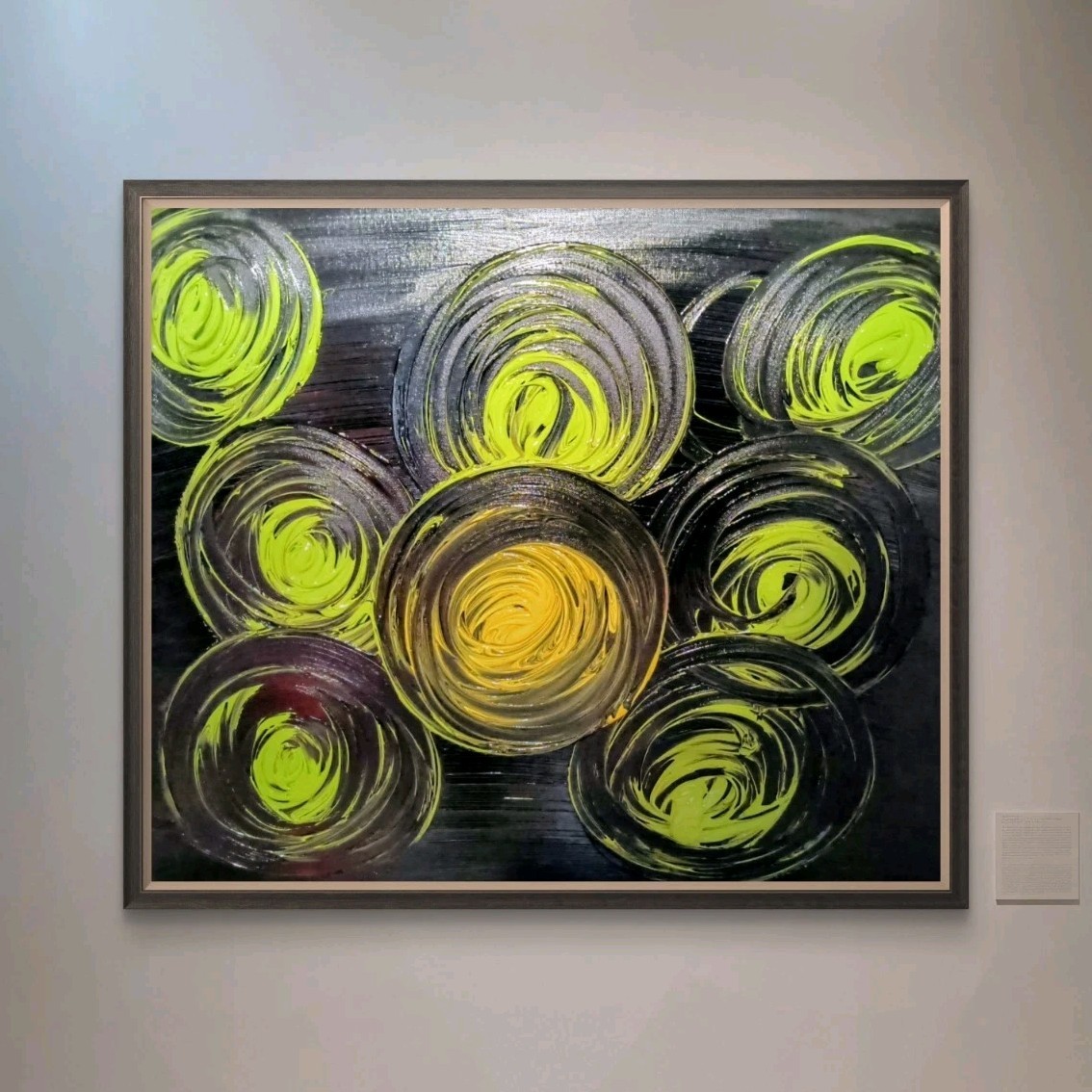 Trey Coppland, Green Light Abstract Acrylic Painting, Medium, 2026 Signed