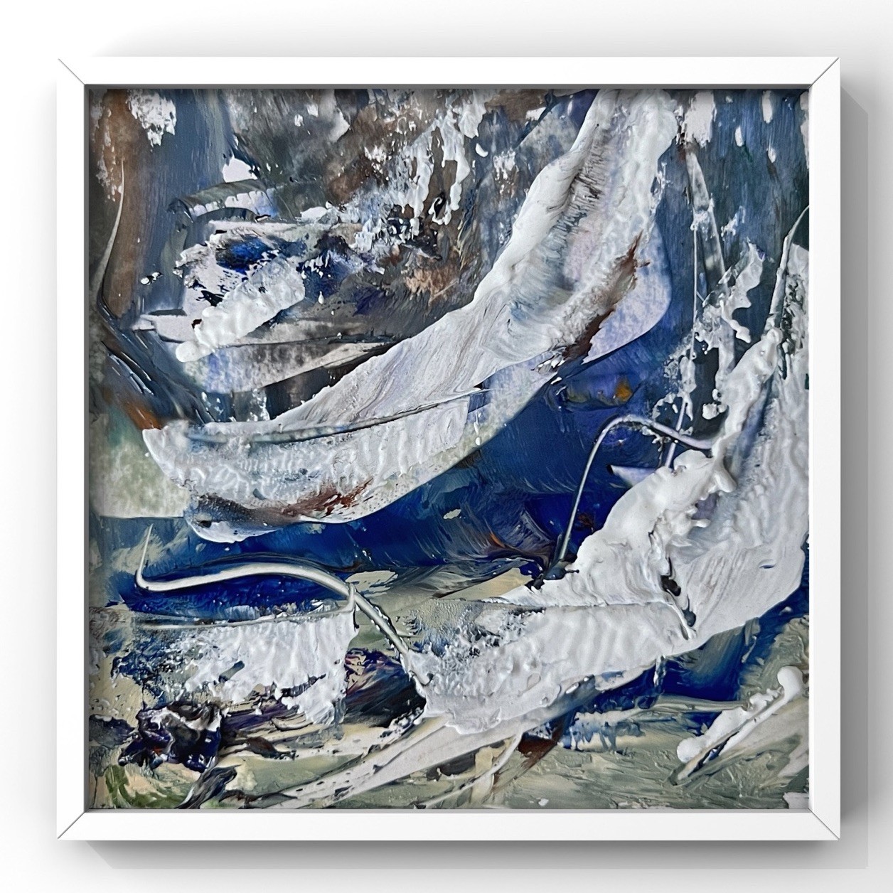 Cannon Beach Pacific Ocean Abstract Framed Oil Painting Oregon Seascape Wall Art
