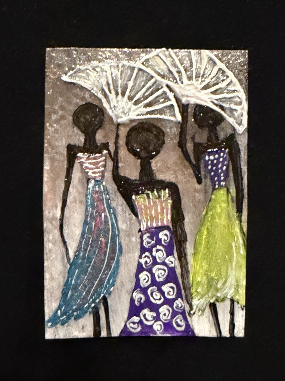 ACEO Original Artwork – mix media-textured-Original Signed Art