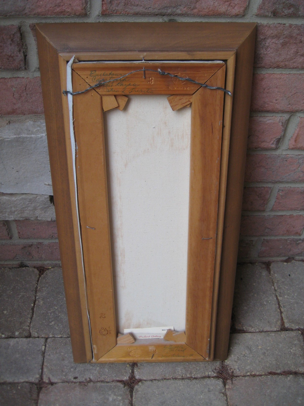 MARCELLA PACKARD PAINTING FRAMED SIGNED ART DeMarchy’s New Orleans Courtyard