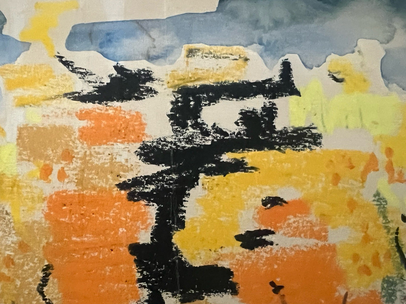 Werner Drewes Original 1965 Abstract Mixed Media Painting Signed -10×9-1/2”