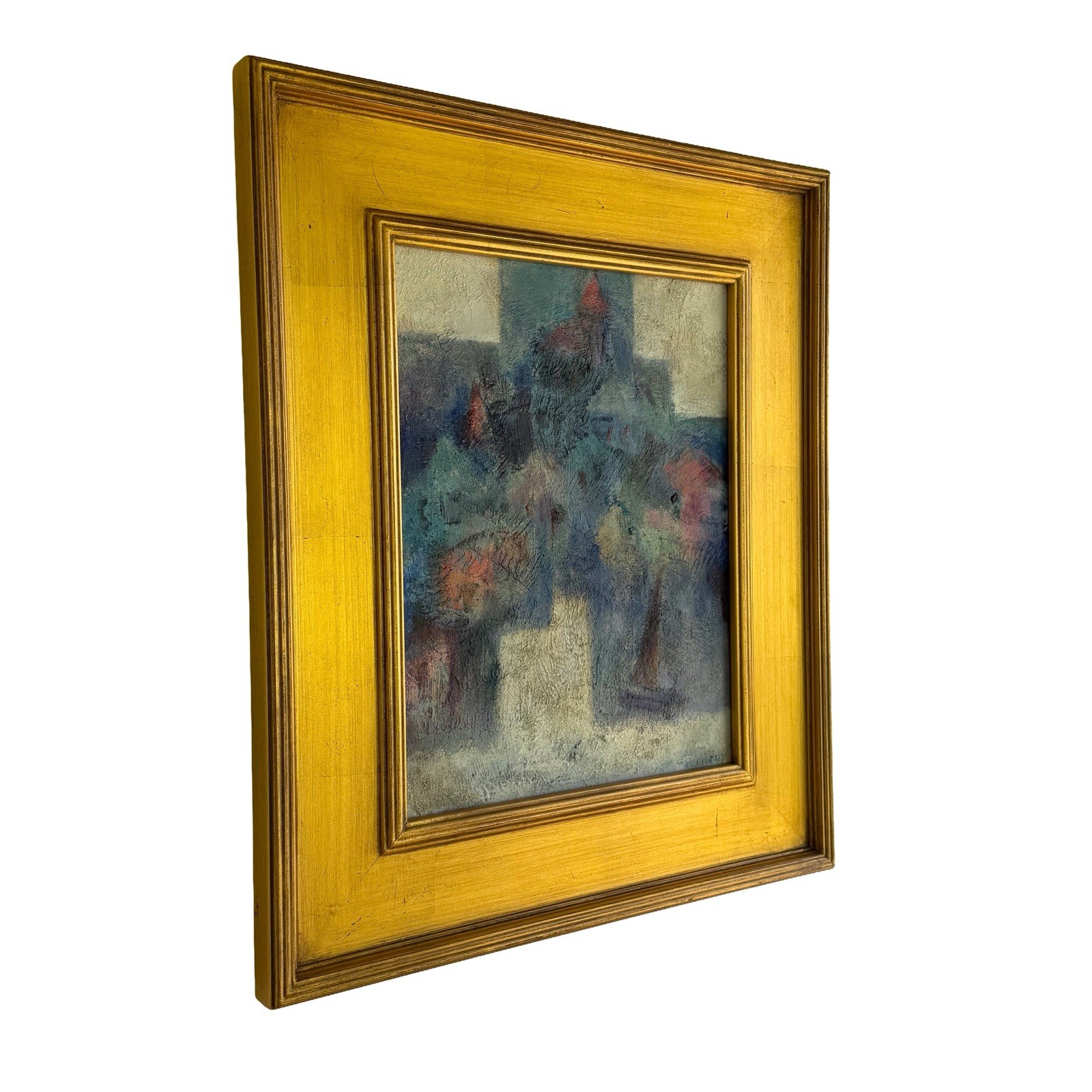 Vntg Original Eva McMurrey Abstract Mid Century Modern Oil Painting