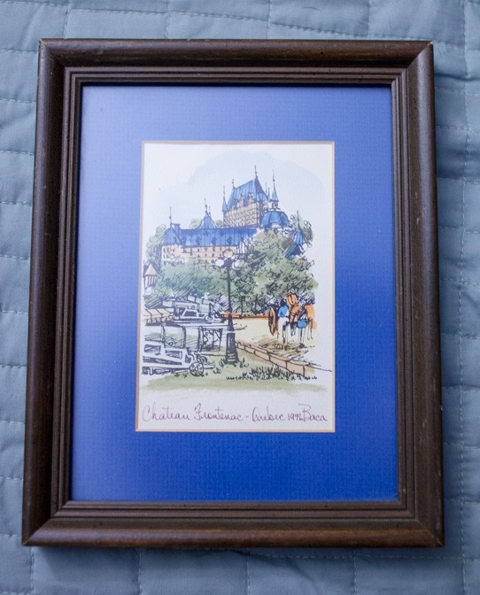 2 signed original Watercolor, pen and ink Painting Quebec 1970s Artist Baca