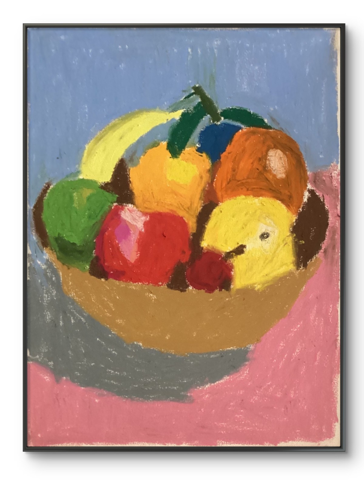 Still Life Bright Fruit Bowl Pop Food Art Original 11 by 14 Canvas
