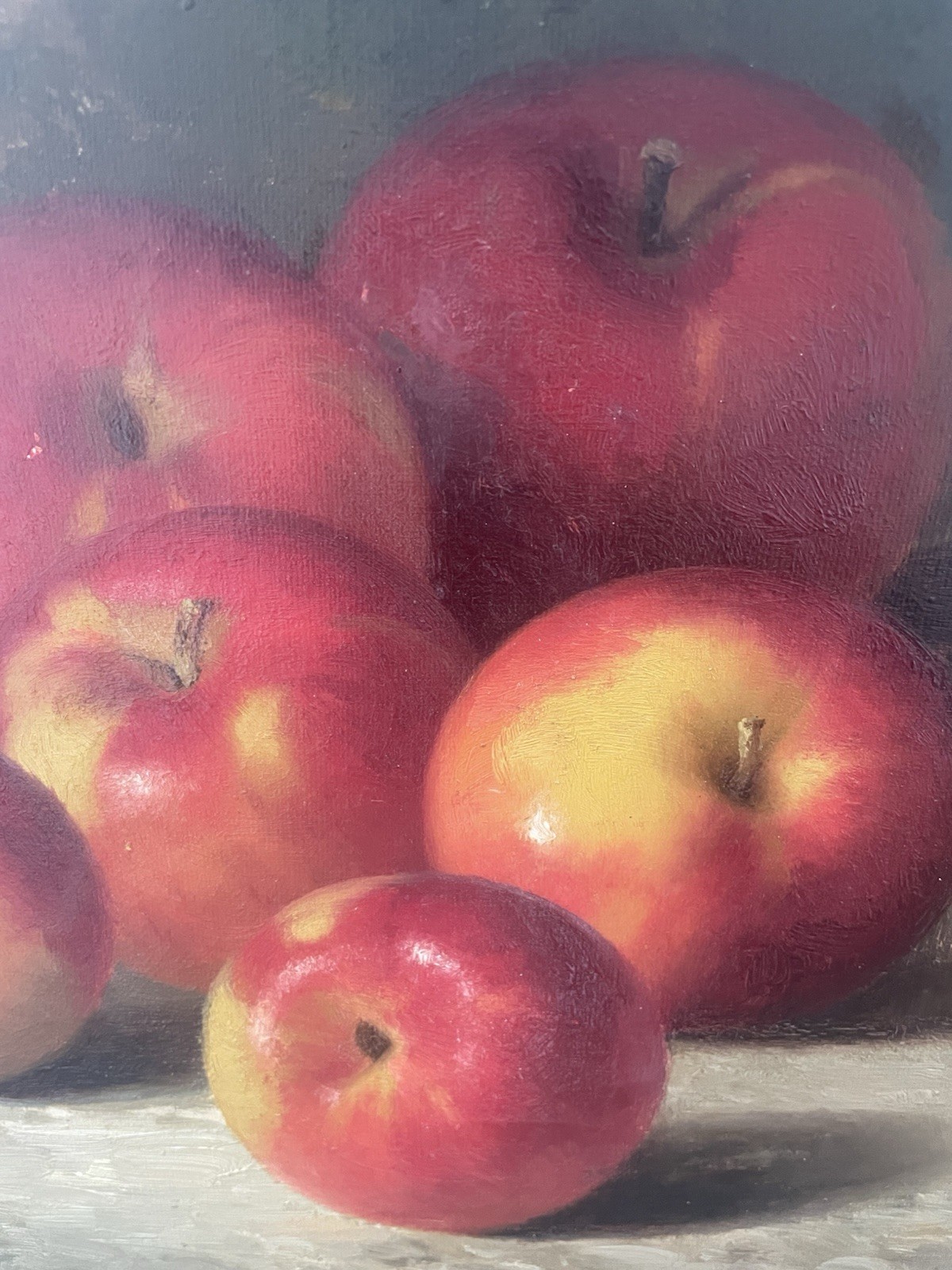 Rare Bryant Chapin Oil Painting, Still Life of Apples 1909.