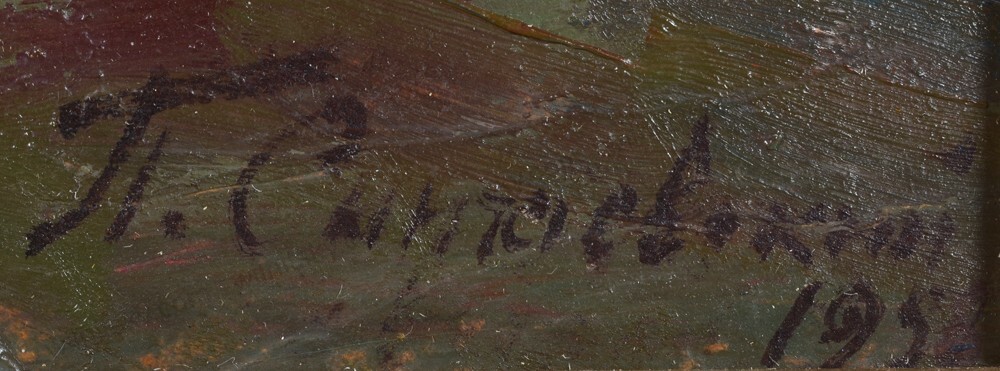 Pavel Singaevski (1922-2000) «Forest Study», Oil Painting, 1958 (1)