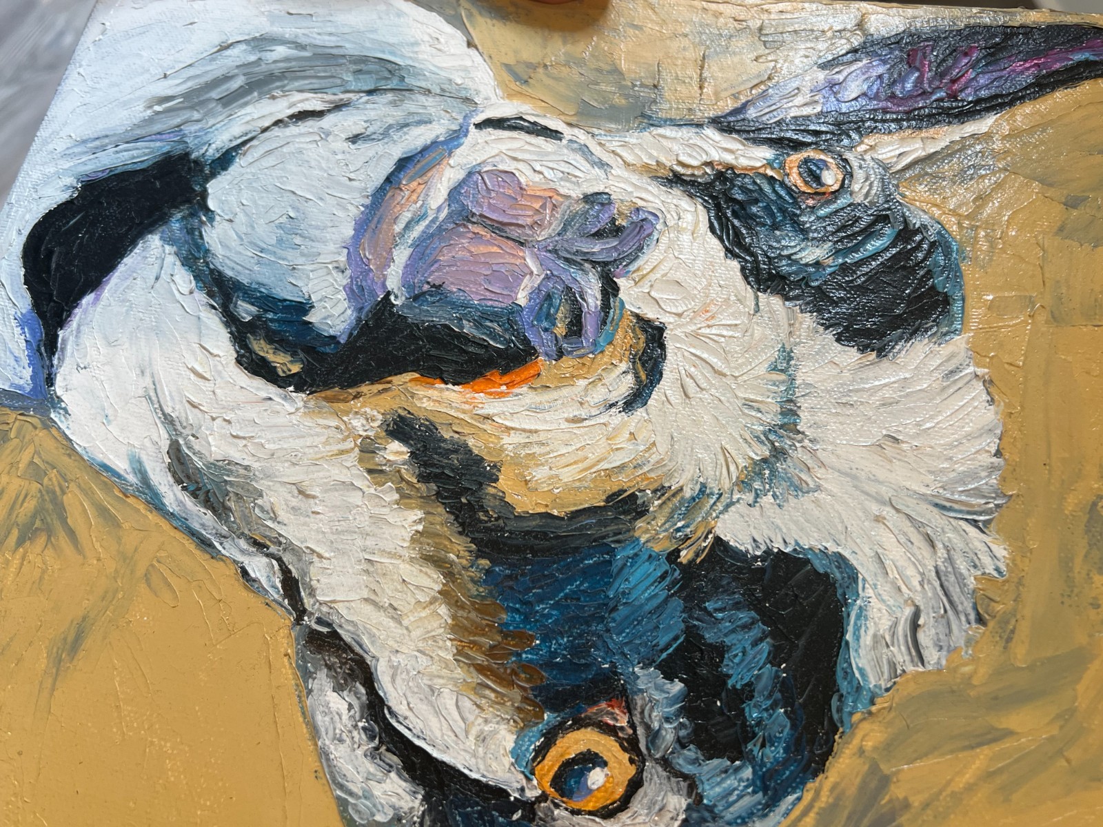Original ‘Big Smile’ Goat Painting – Signed and Dated 12″x12″