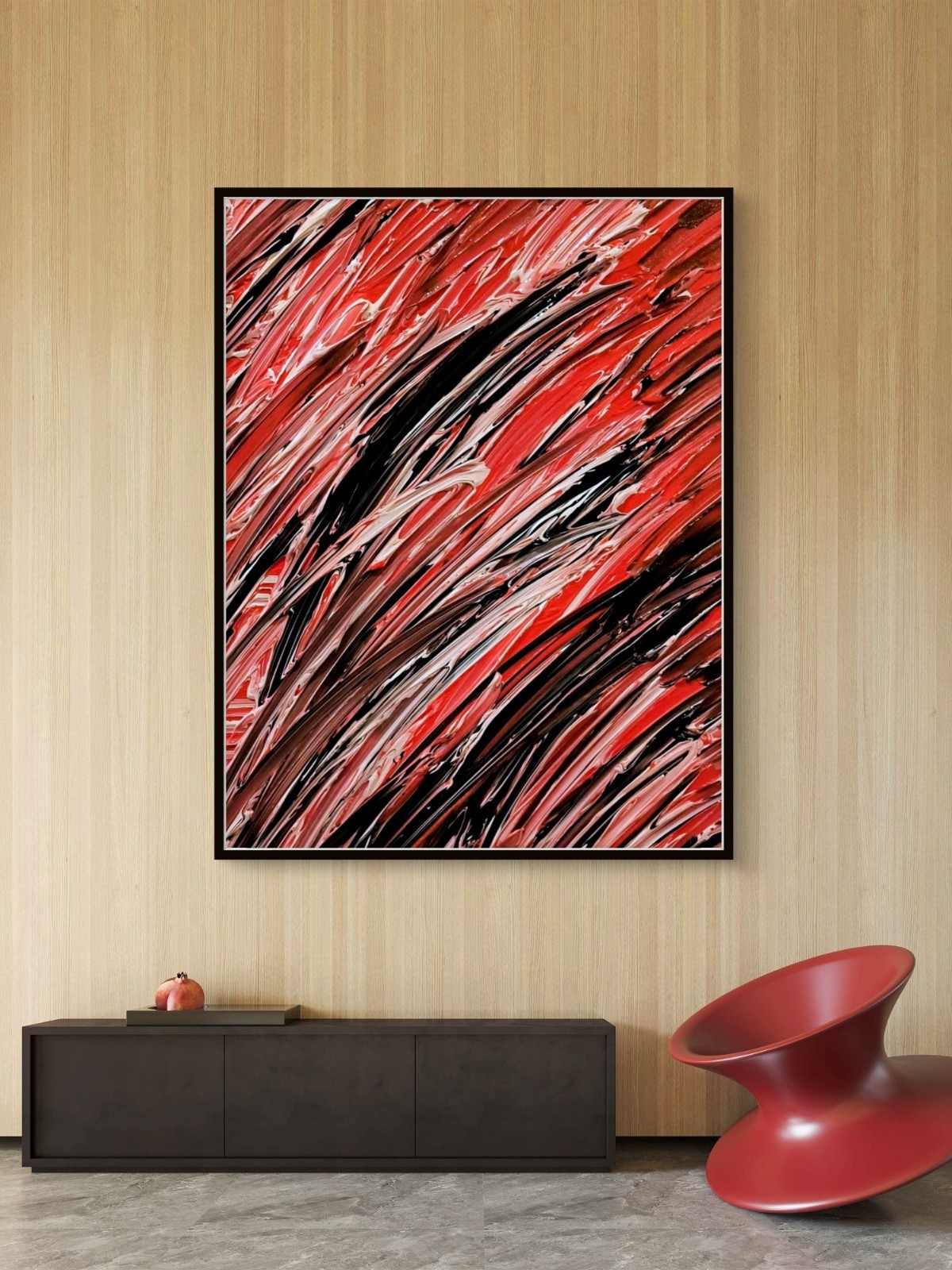 Trey Coppland, Tropical Night Abstract Acrylic, 24×30 in, 2026 Signed