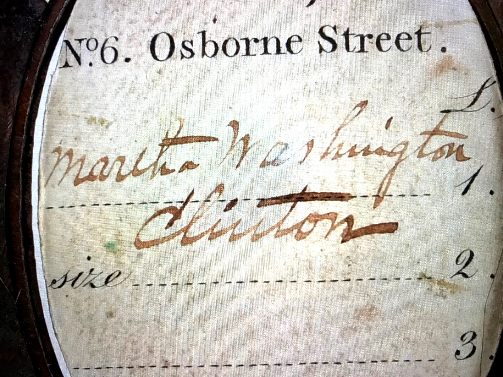 New York Miniature THOMAS THOMPSON ‘Martha Clinton’ 2.25″ x 1.75″