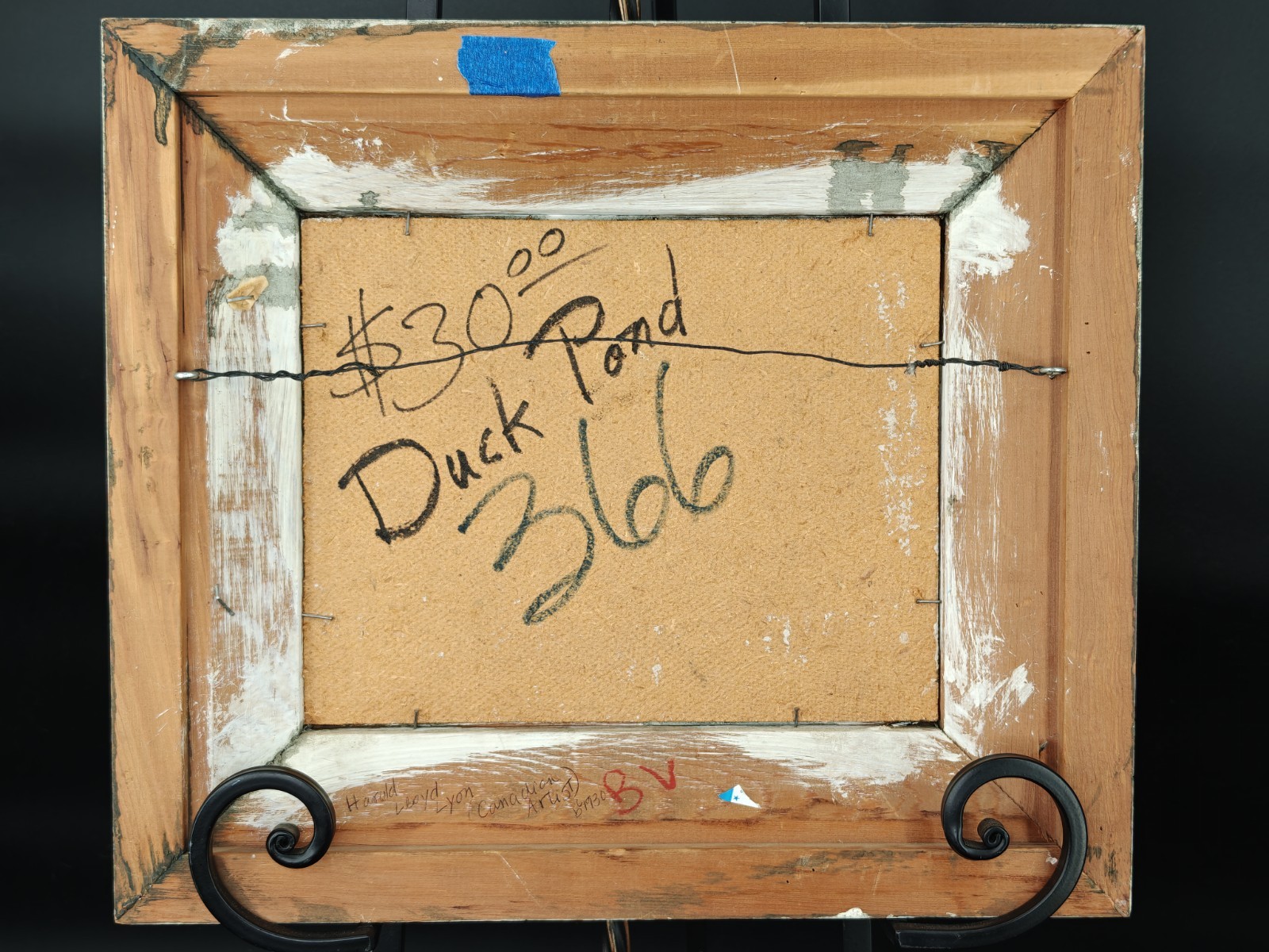 Original Framed Harold Lloyd Leon «Duck Pond» Signed Oil Painting On Canvas
