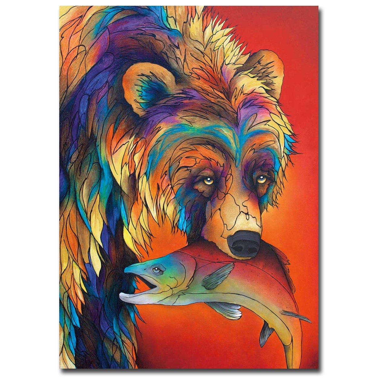 Fishing Stories by Micqaela Jones Gallery Wrap Canvas Giclee Art (36 in x 24 in)
