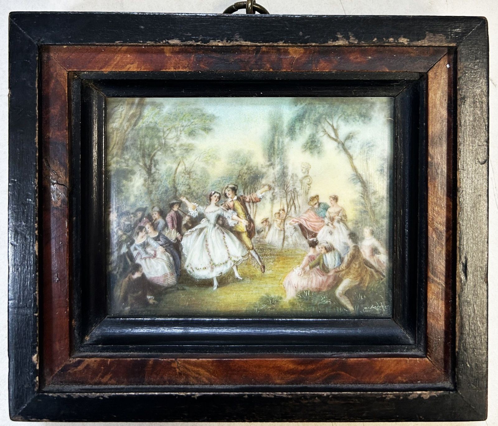 Dancing Couple Miniature Painting Rokoko Rococo