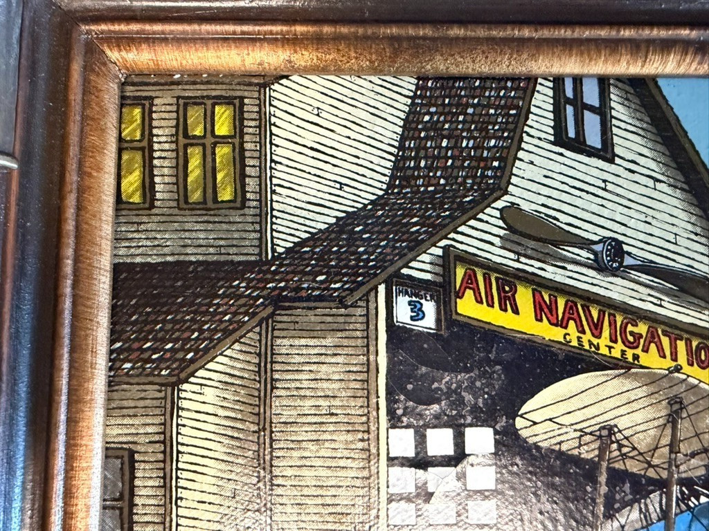 2 – H. Hargrove Serigraphs – 1986 Delta Queen, US Air Mail Biplane Hangar-8″x10″