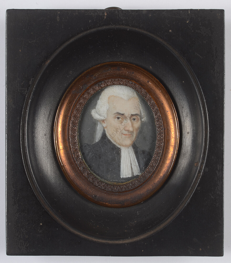«French married couple», two miniatures, 1790/95
