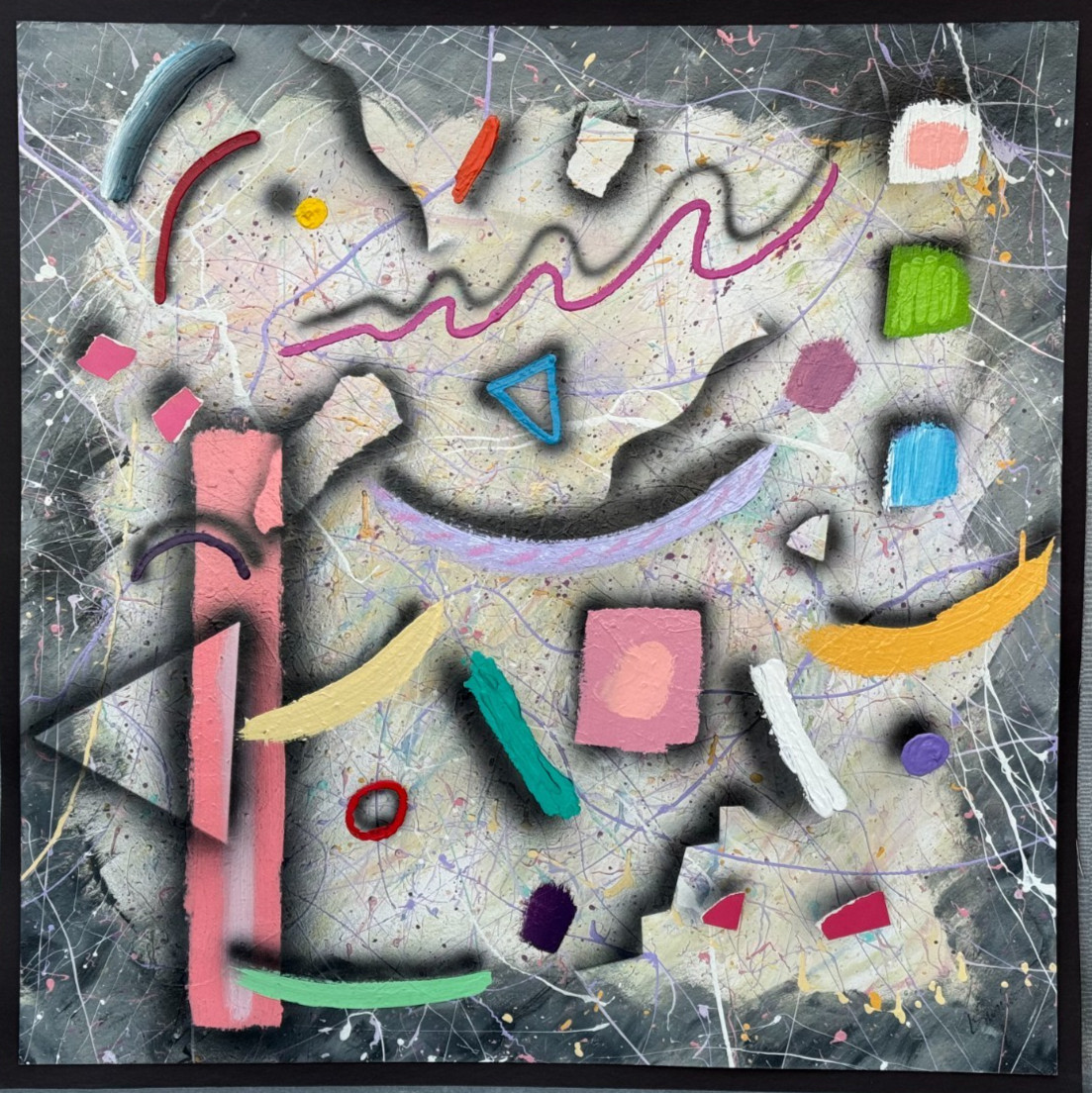 ORIGINAL ABSTRACT PAINTING JUAN SANCHEZ JUAREZ MARVIN MARKMAN KANDINSKY STYLE
