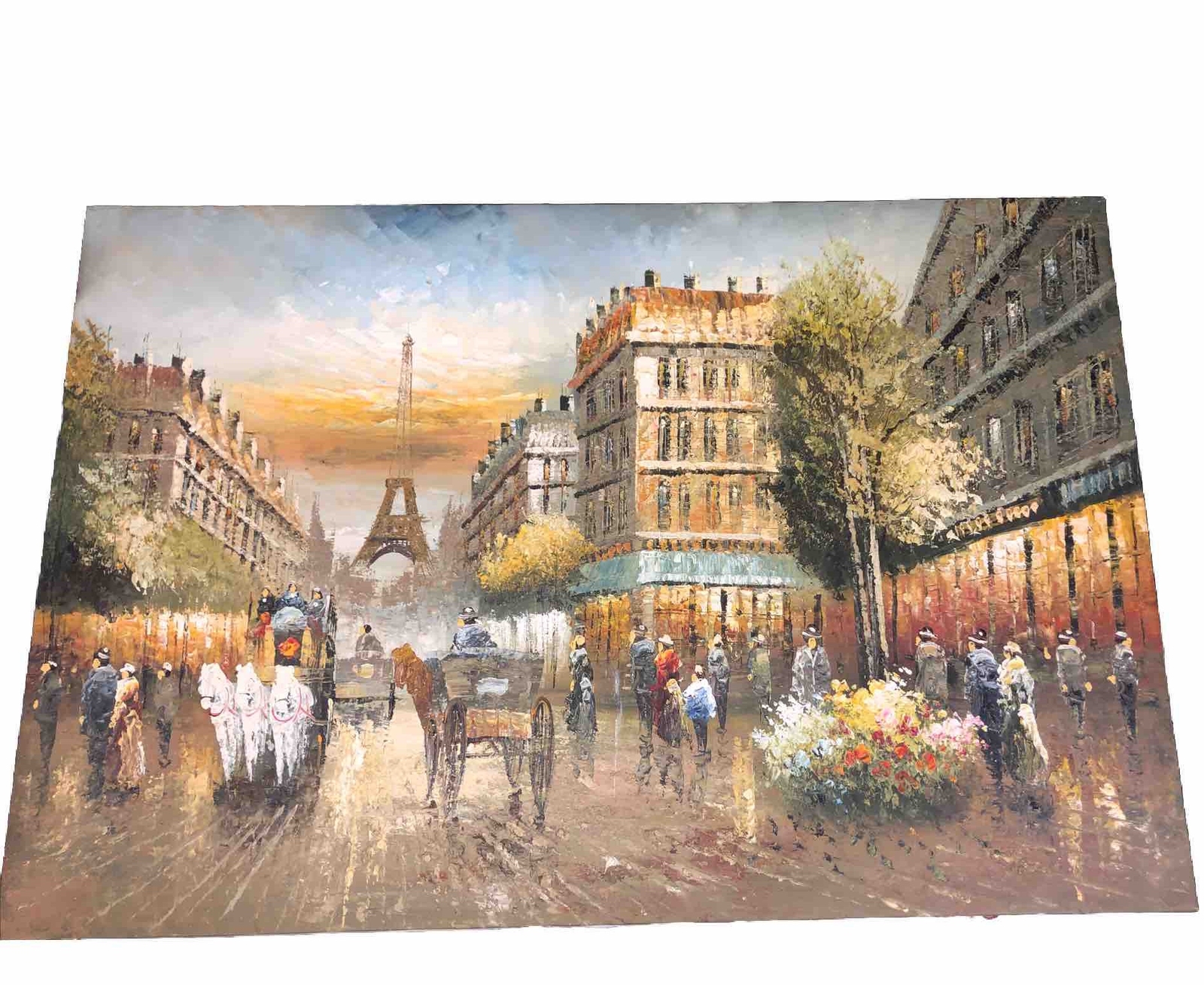 Paris Street Scene Oil Painting