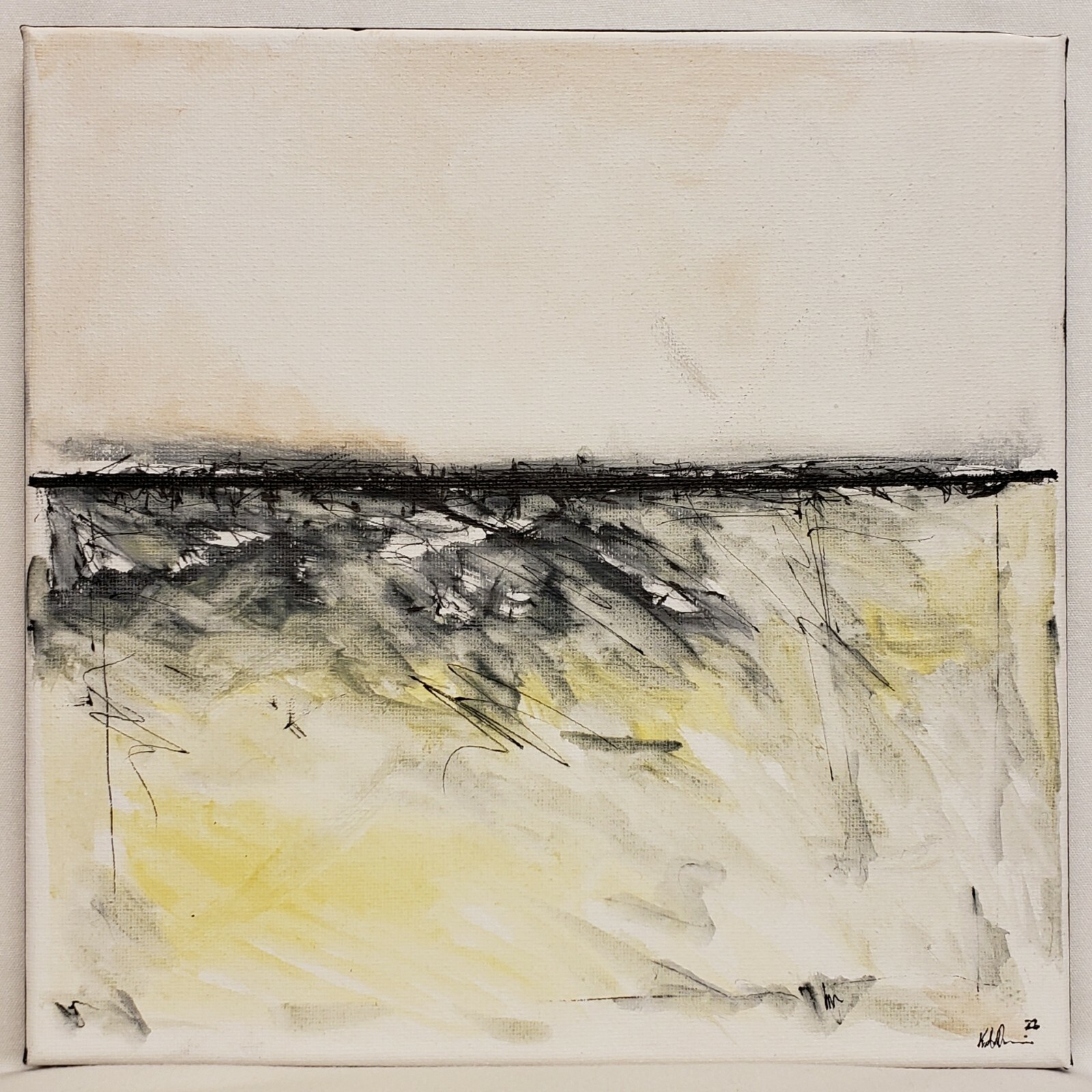 No.455 Original Abstract Modern Minimal Urban Painting By K.A.Davis