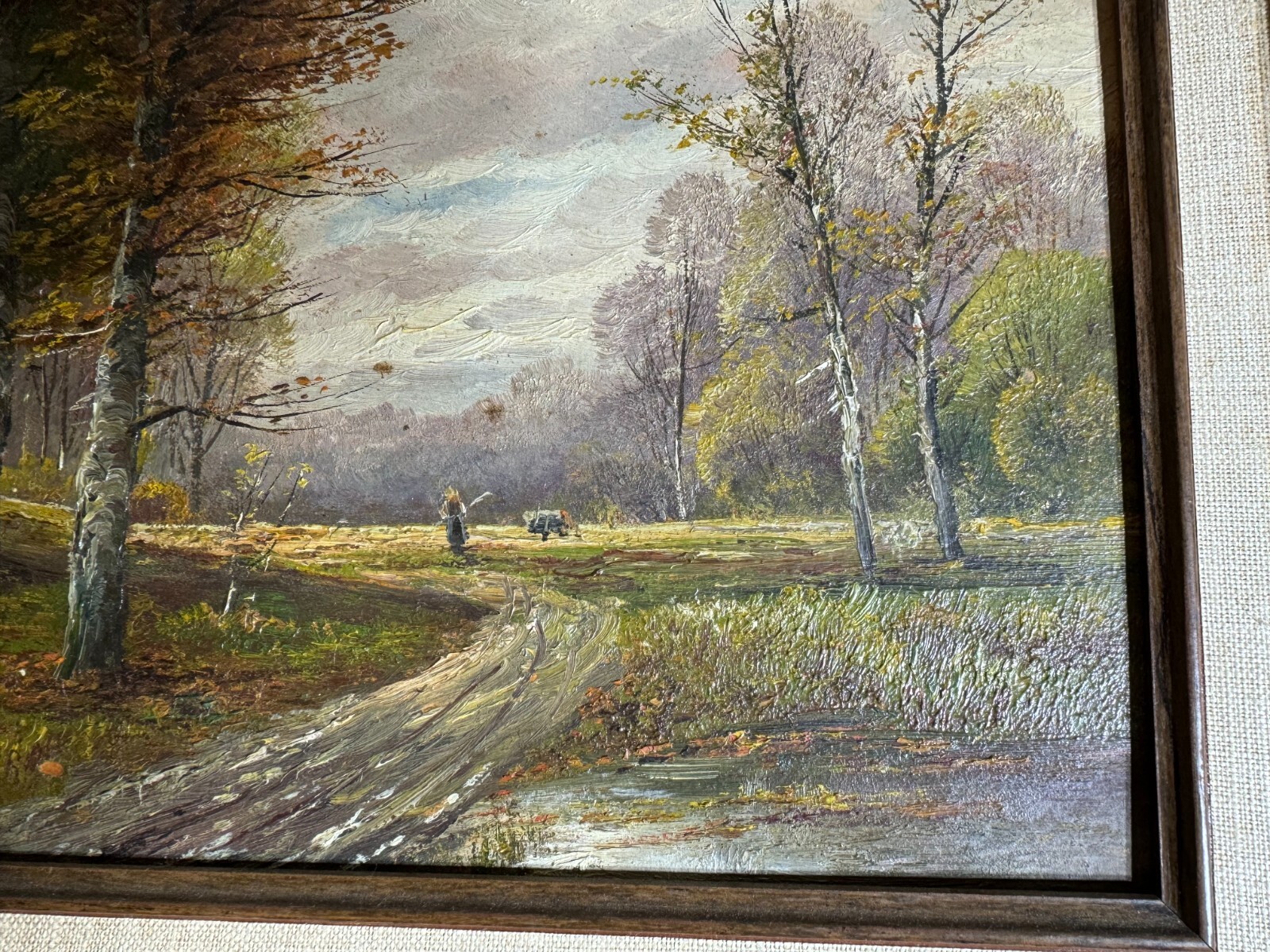 Karl Kaufmann (B Lambert) (1843 – c1901/05) «Figure In Landscape» Oil Painting 1