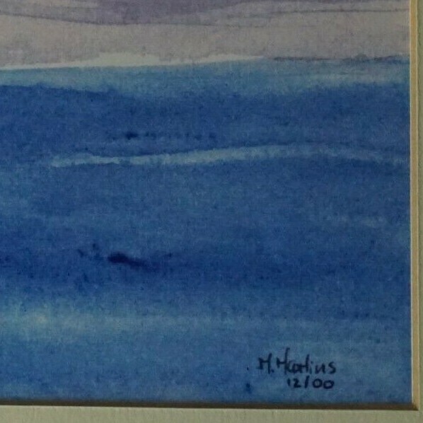 Art painting, Original watercolor, Coastal Style, beachfront image, home decor