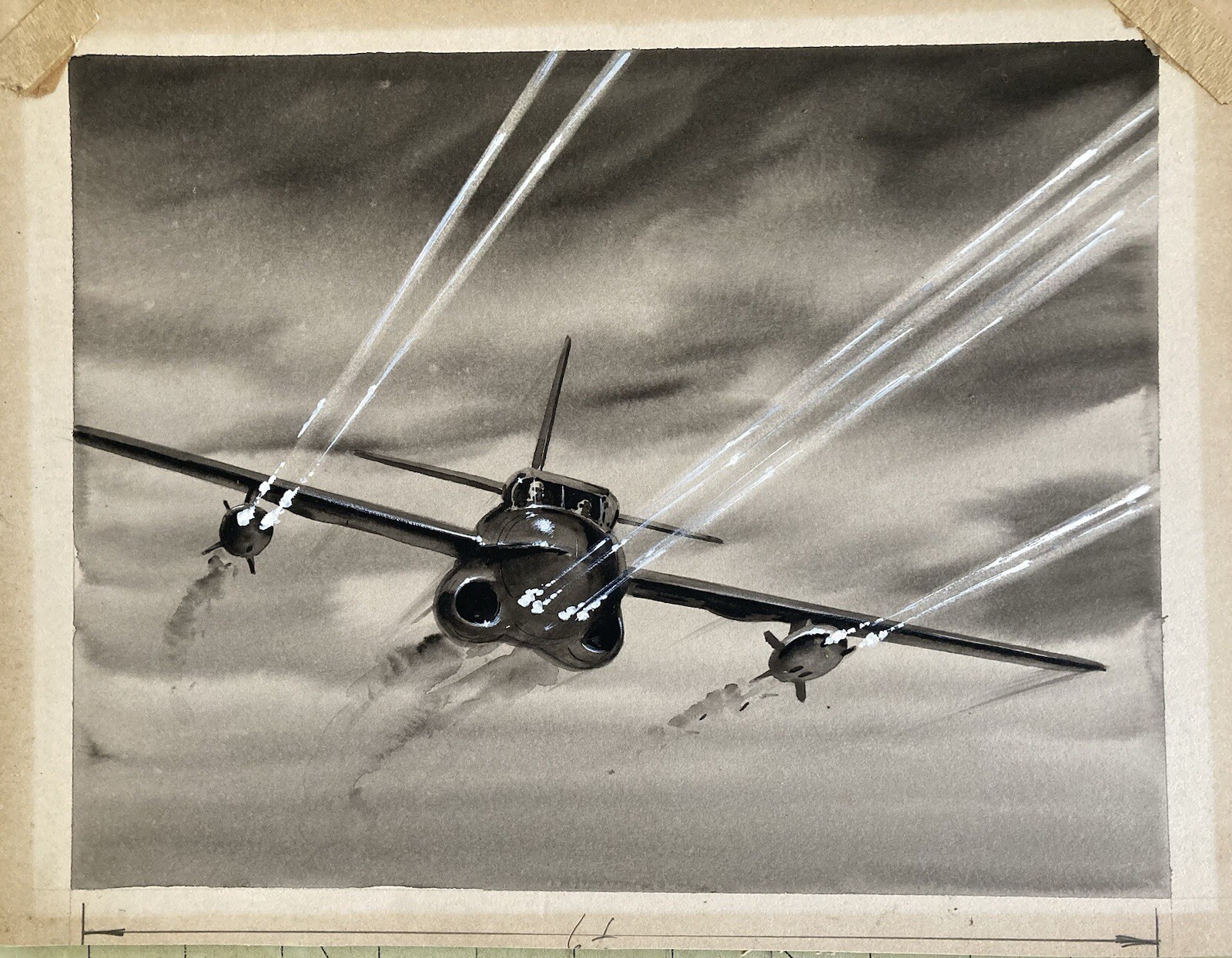 F3D Skynight~ R.G. Smith Original Art~ Ed Heinemann Bio Book, Published Art