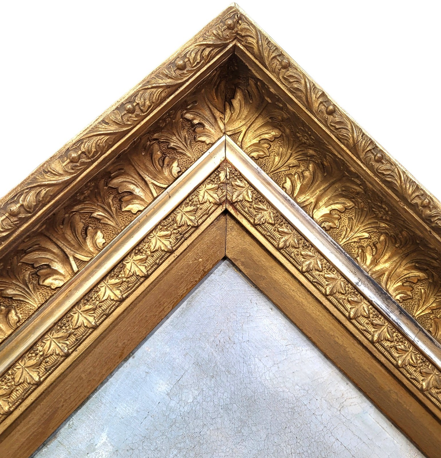 X-Large ANTIQUE Gilt Framed 19th C SEASCAPE Coastal SAILBOAT Scene OIL PAINTING
